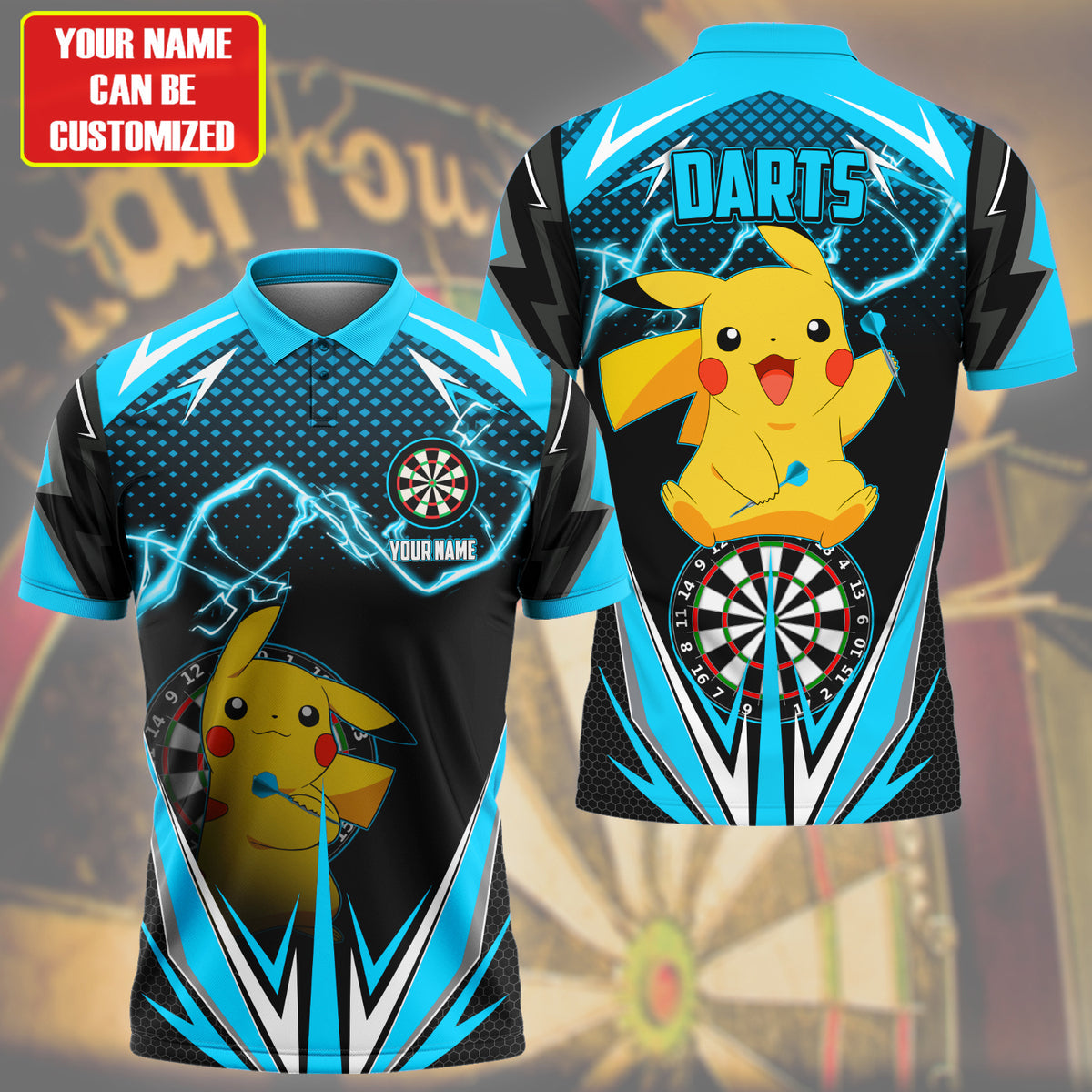 Personalized Name Pkc Darts S3 Teal Version All Over Printed Unisex Shirt S270503