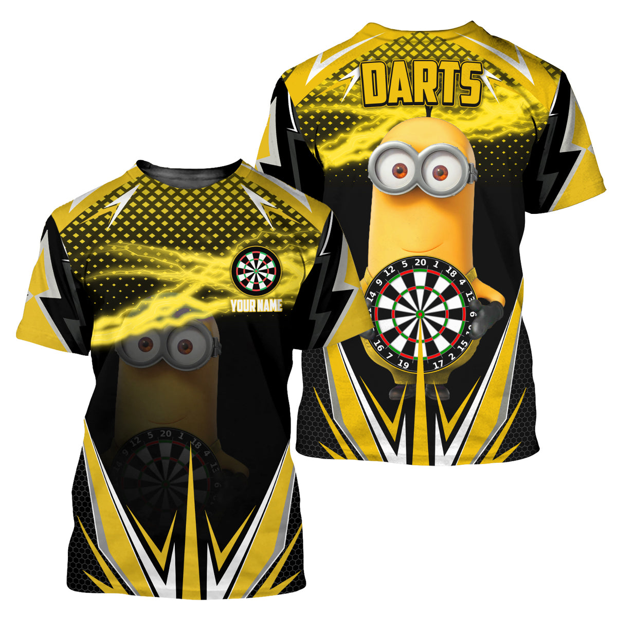 Personalized Name Mn Darts Yellow Version All Over Printed Unisex Shirt S290701