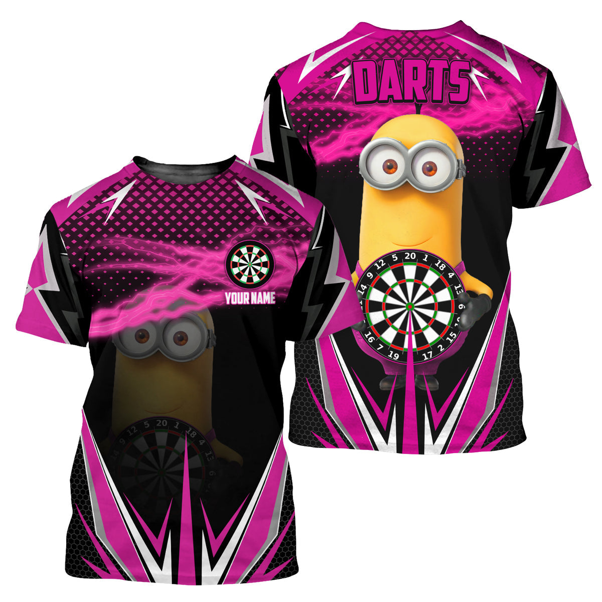 Personalized Name Mn Darts Pink Version All Over Printed Unisex Shirt S290701