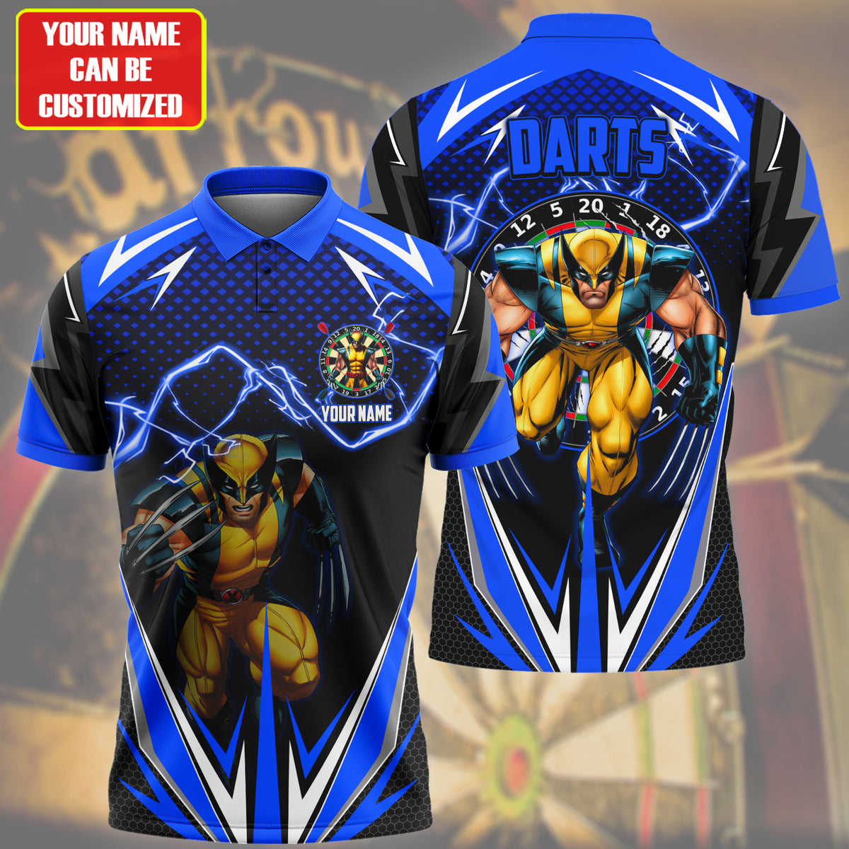 Personalized Name Wolv Darts Blue Version All Over Printed Unisex Shirt S300302