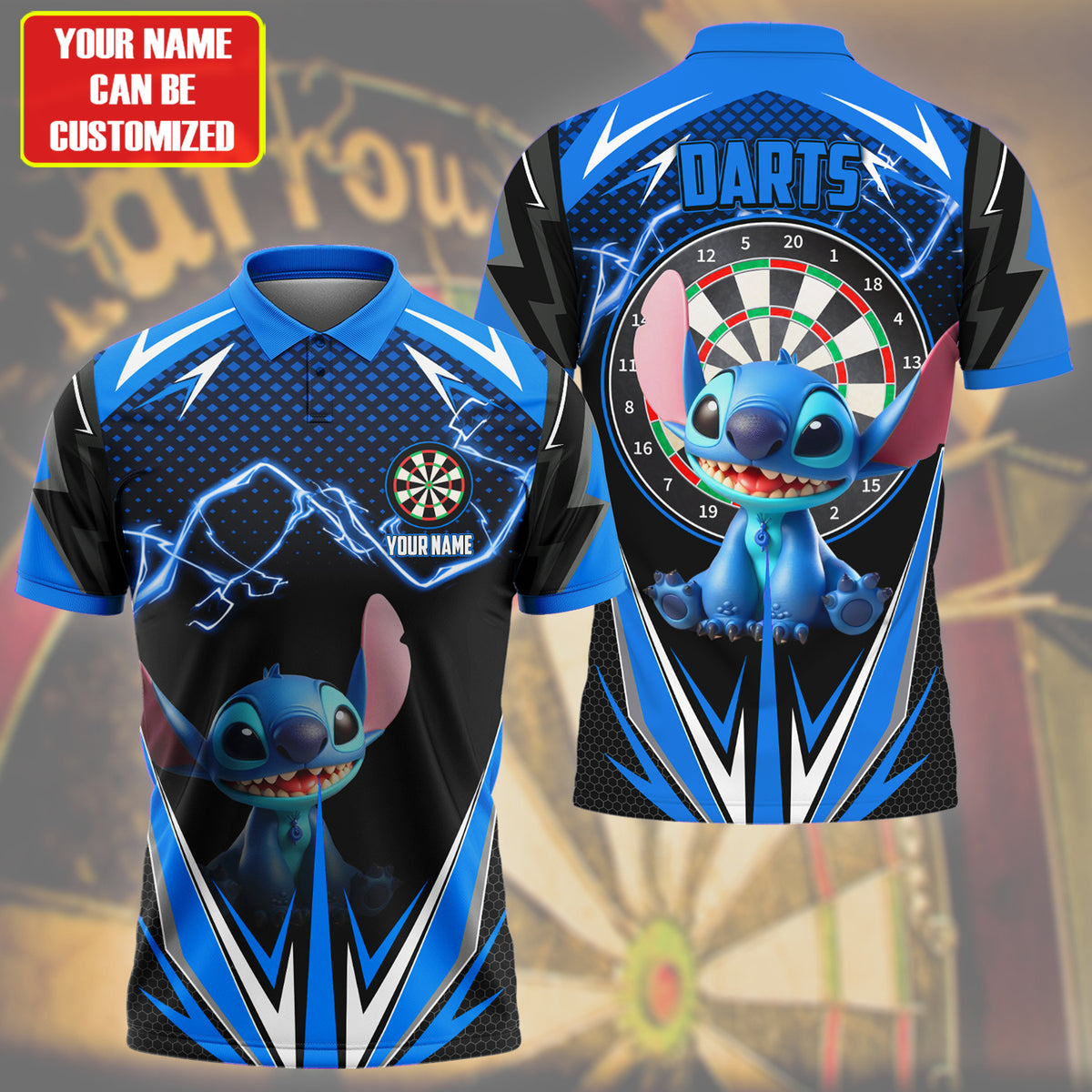 Personalized Name St Darts S7 Blue Version All Over Printed Unisex Shirt S300501