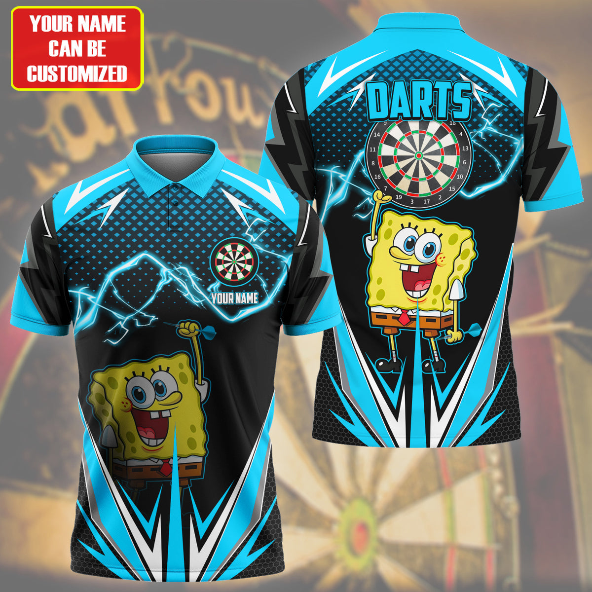 Personalized Name SBSP Darts Teal Version All Over Printed Unisex Shirt S300504