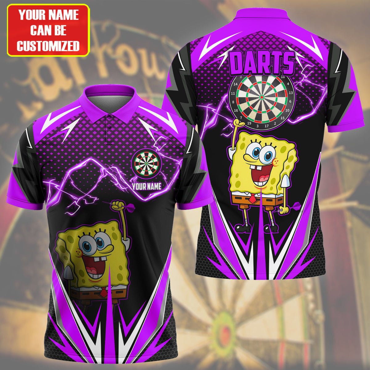 Personalized Name SBSP Darts Purple Version All Over Printed Unisex Shirt S300504