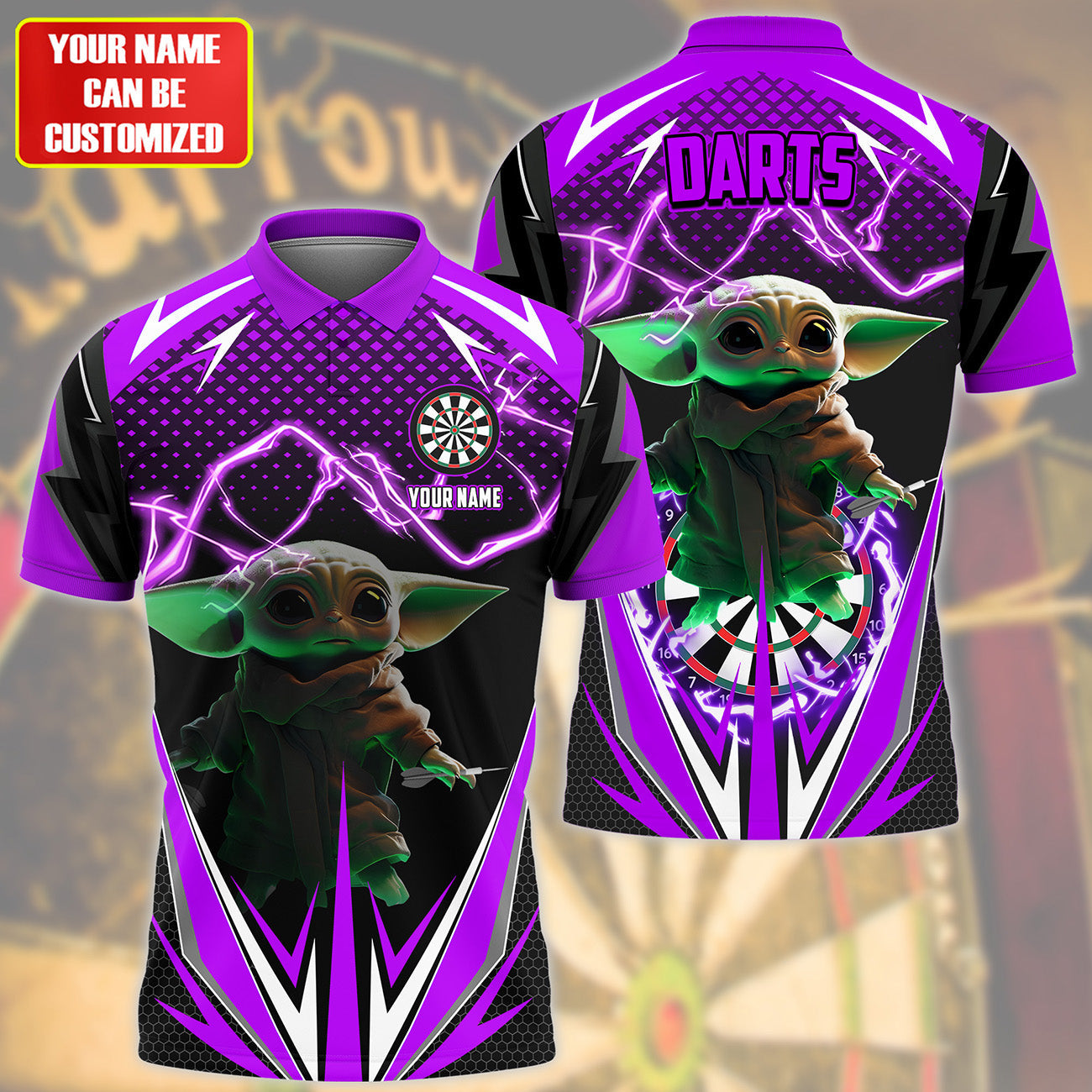 Personalized Name Yd Darts S3 Purple Version All Over Printed Unisex Shirt S310503