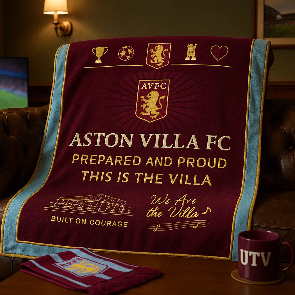 Aston Villa FC Glory Match Day 3D Fleece Blanket