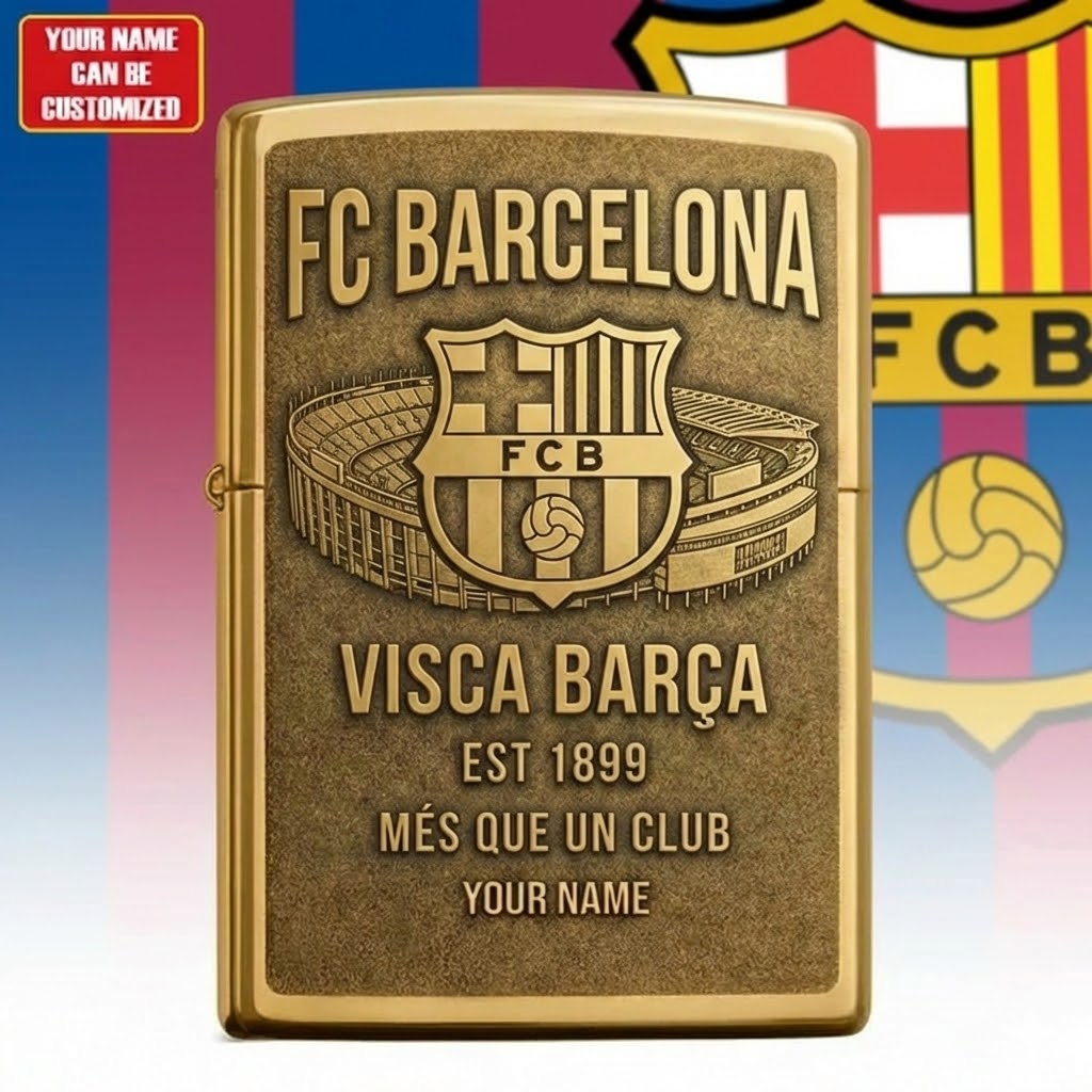 Personalized Barca FC Stadium Zippo Lighter