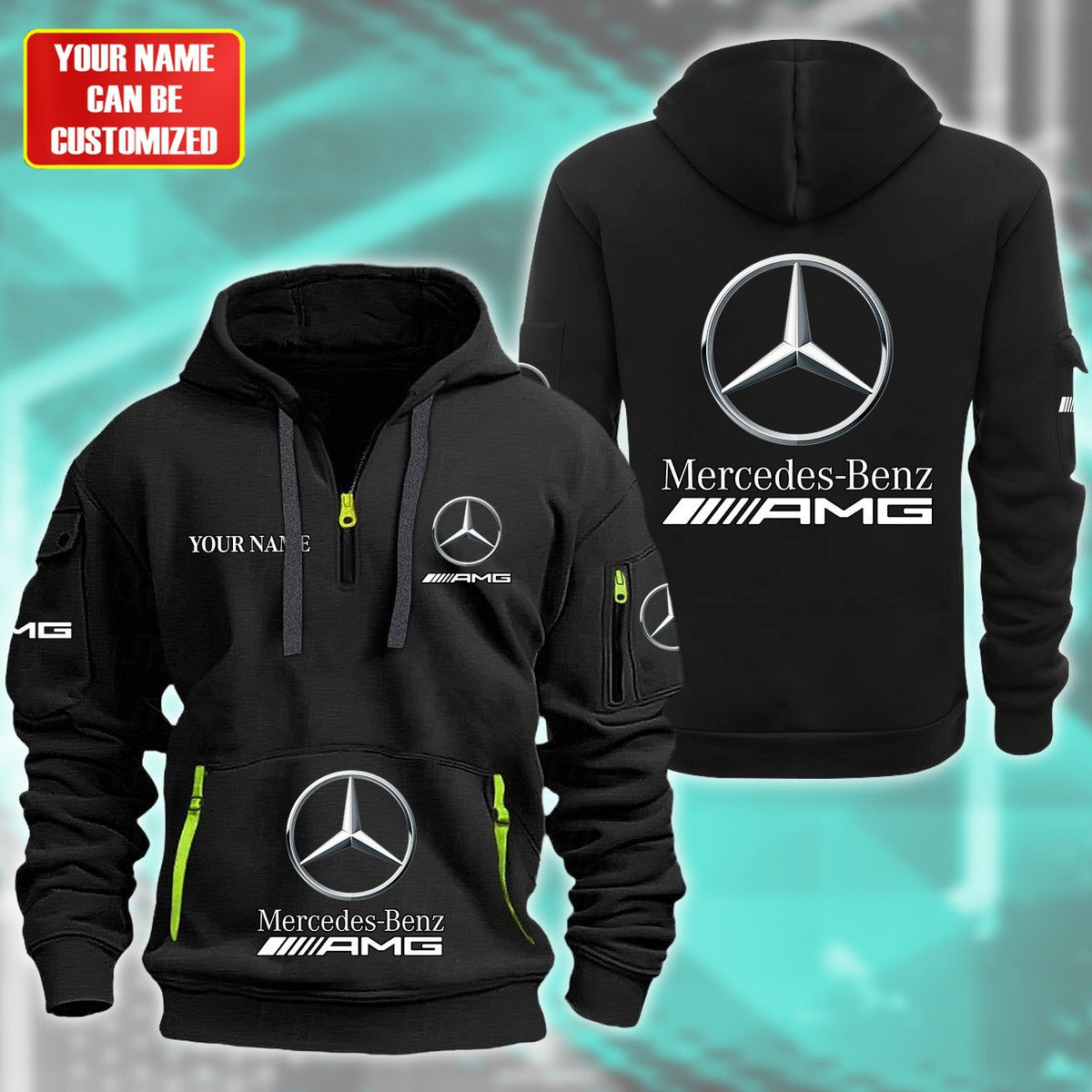 Personalized Merc Zip-Hoodie Cotton Jacket P120404