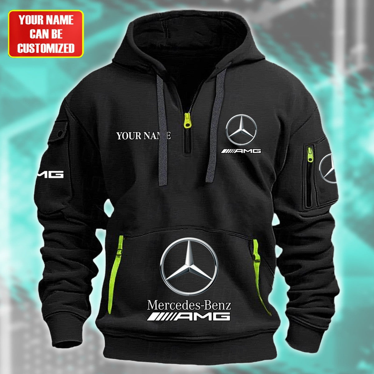 Personalized Merc Zip-Hoodie Cotton Jacket P120404