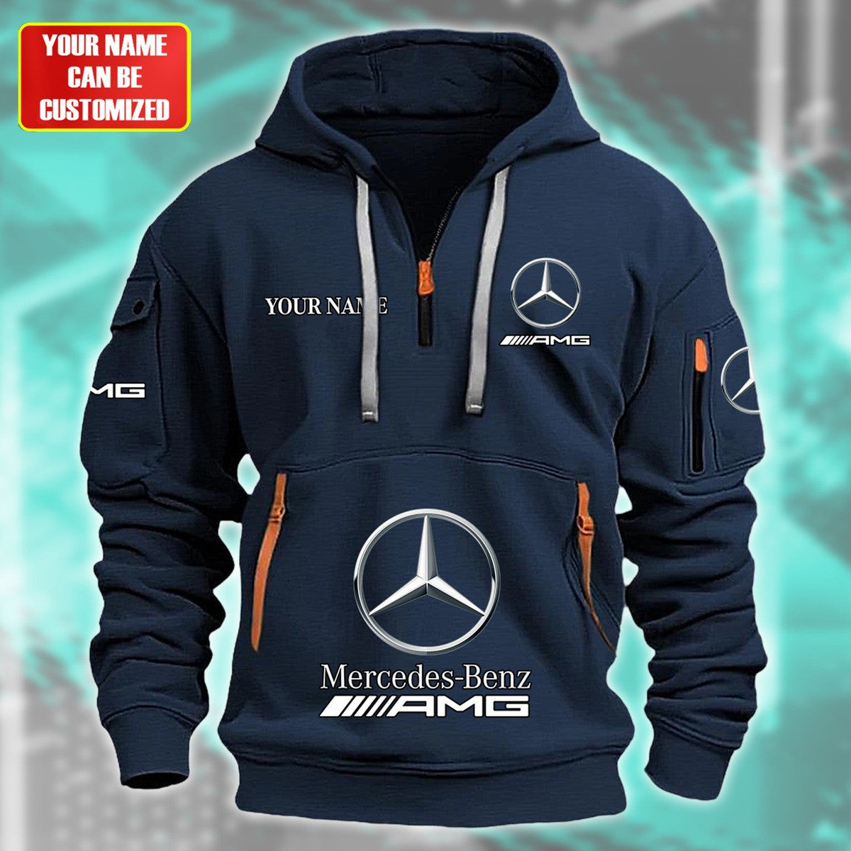 Personalized Merc Zip-Hoodie Cotton Jacket P120404