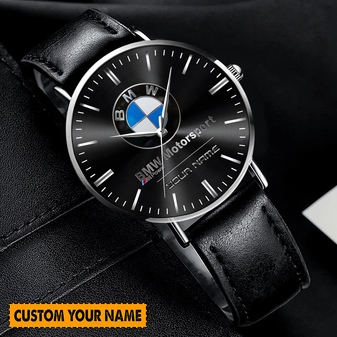 Personalized BW Motorsport Quartz Leather Watch P030402