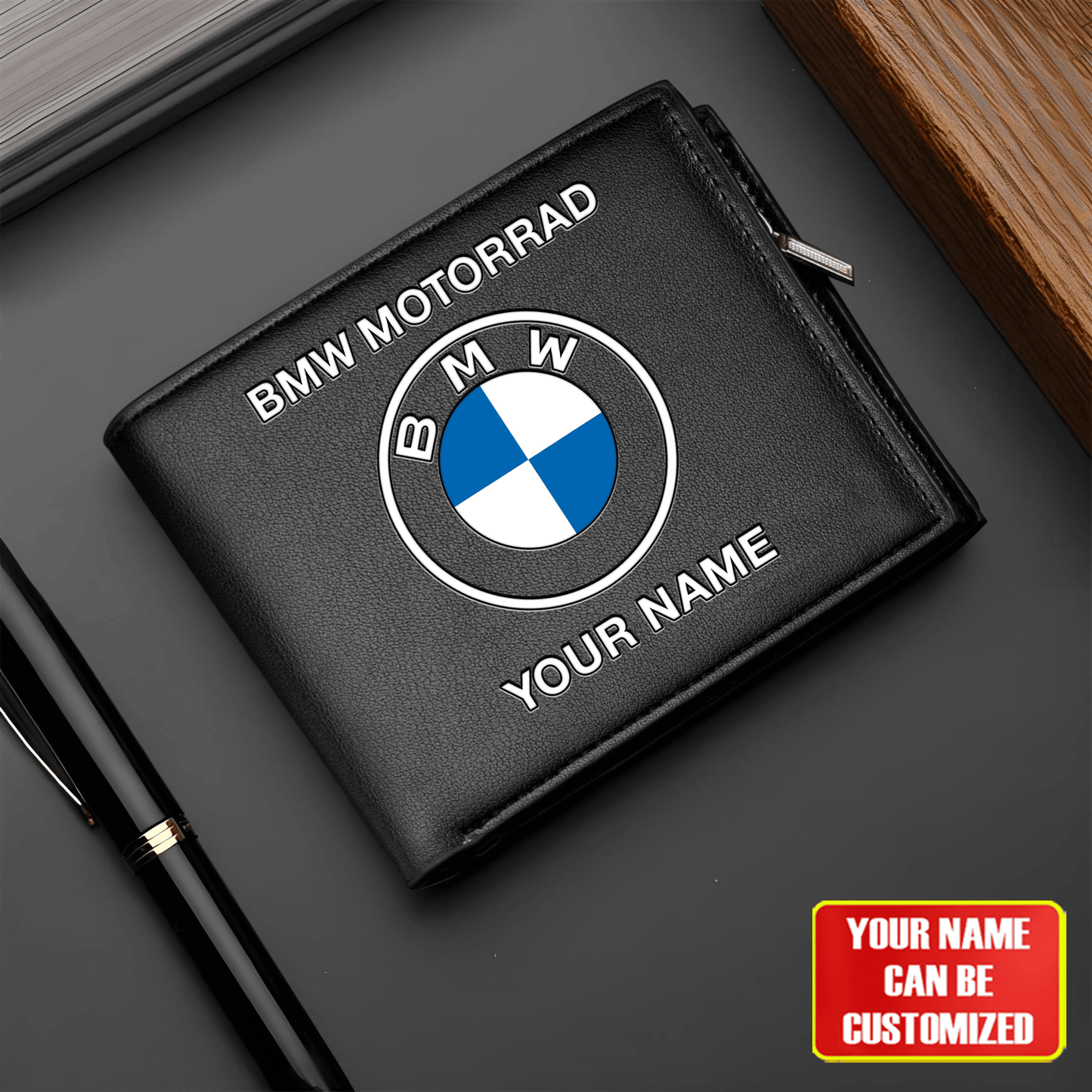 Personalized BW Motorrad Leather Wallet S120311