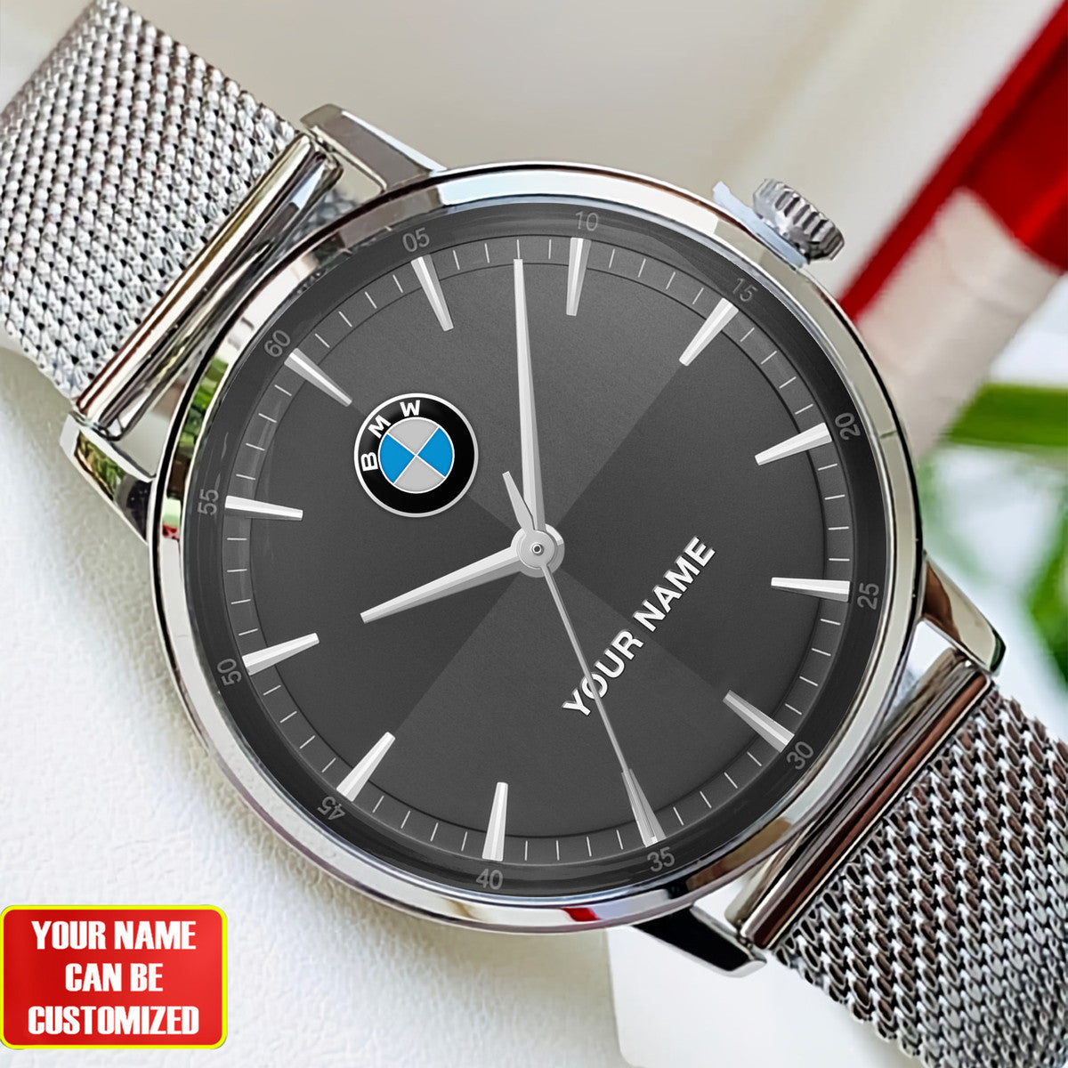 Personalized BW Stainless Steel Watch Men Women P060301