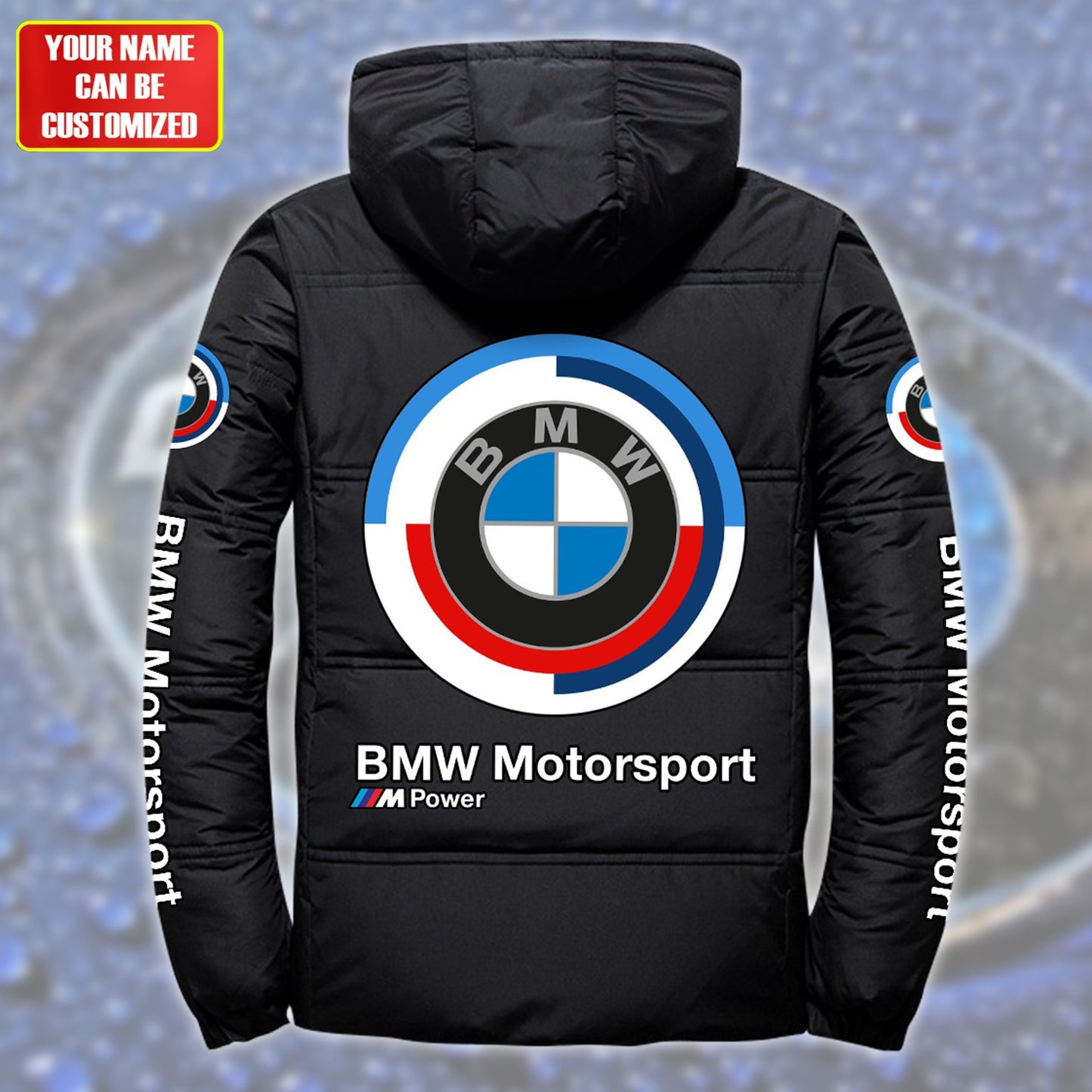 Personalized BW Motorsport Puffer Thermal Winter Jacket With Hood P211201