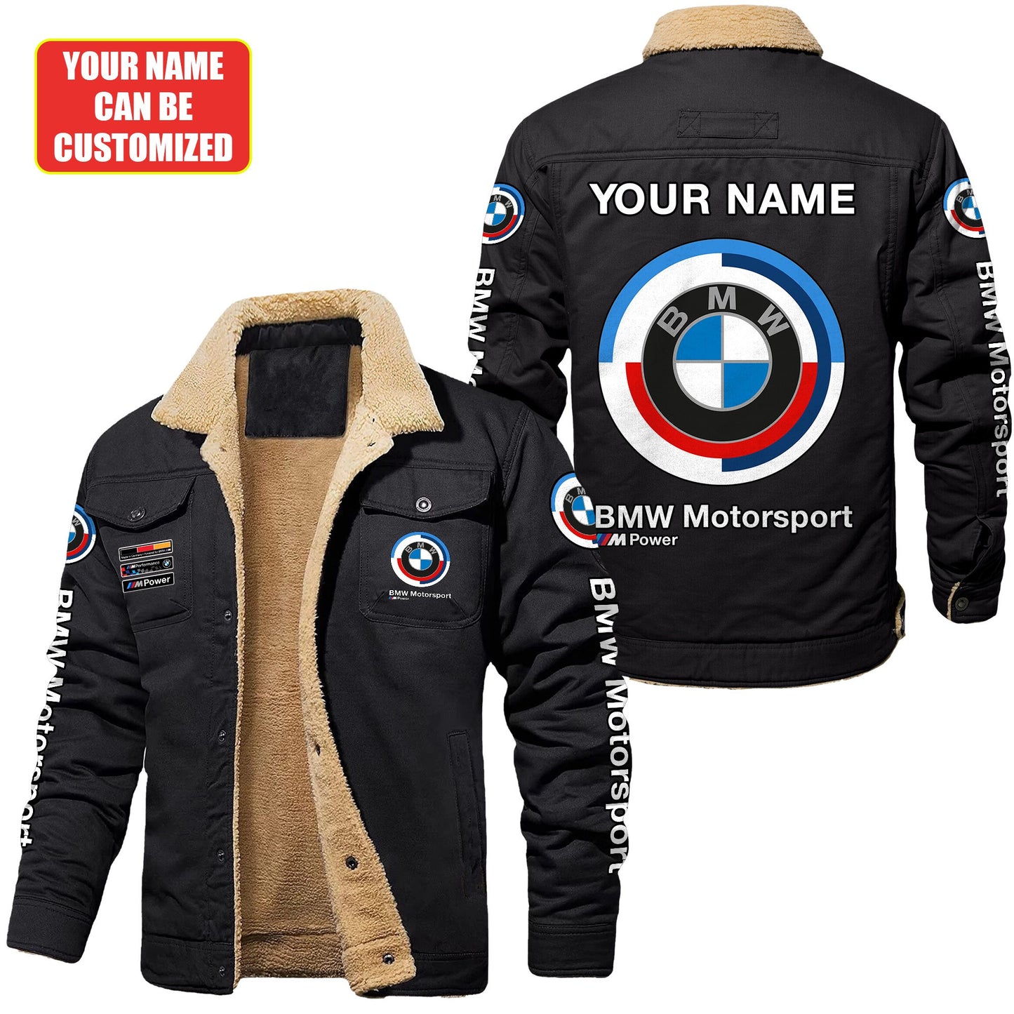 Personalized BW Motorsport Fleece Thermal Cotton Jacket S131103