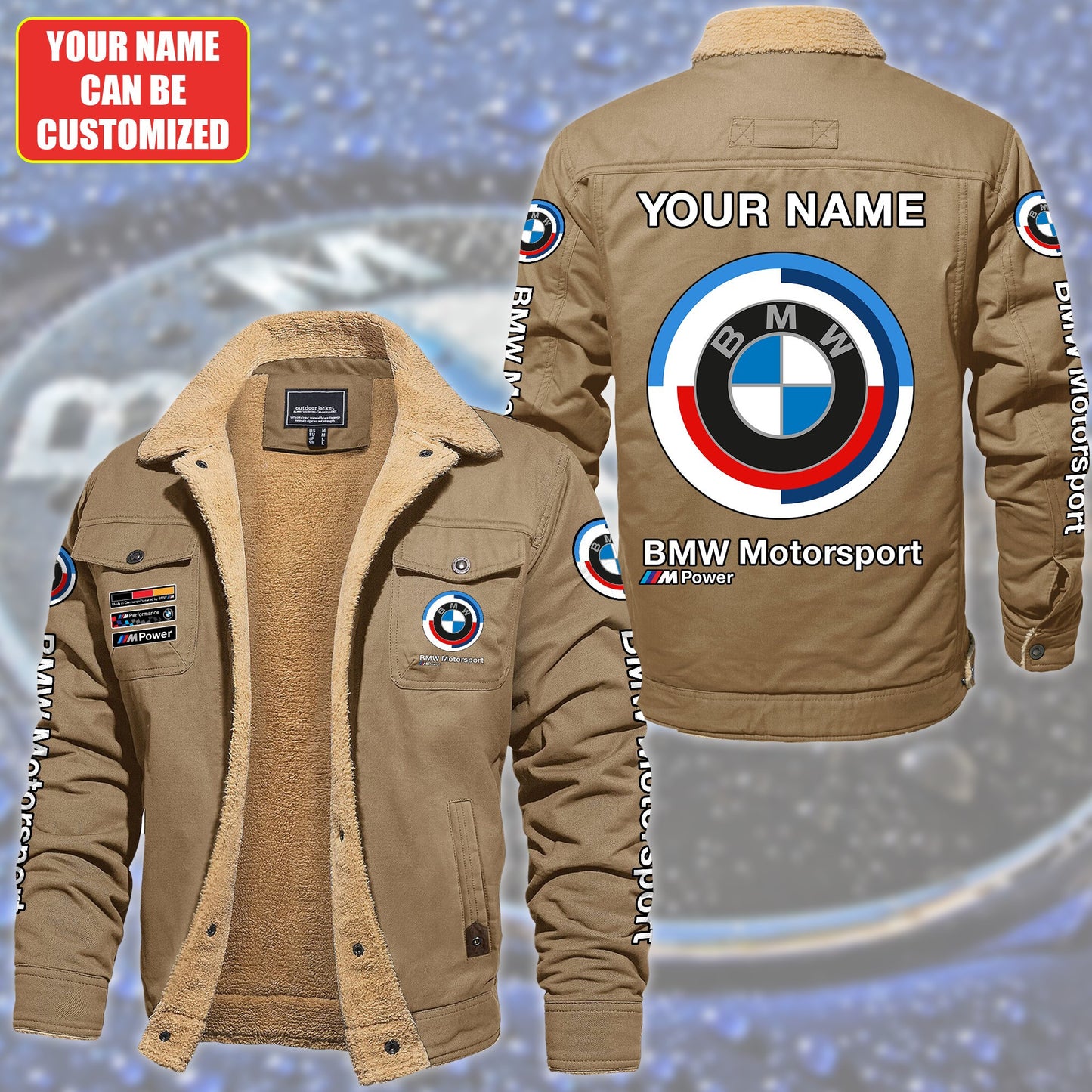 Personalized BW Motorsport Fleece Thermal Cotton Jacket S131103