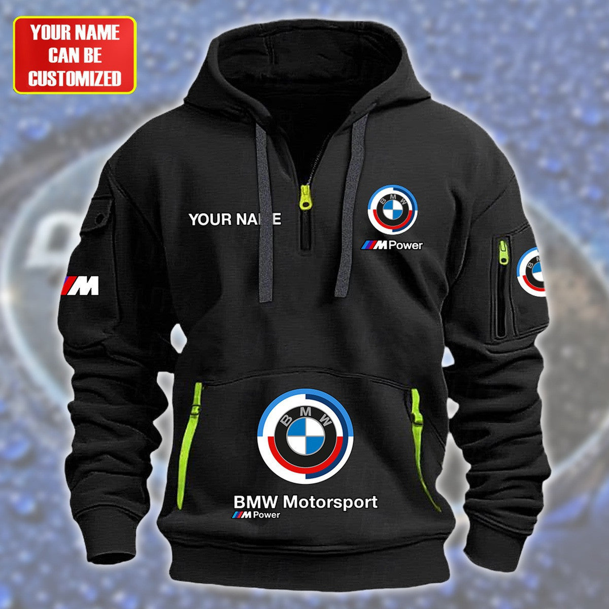 Personalized BW Zip-Hoodie Cotton Jacket P120405