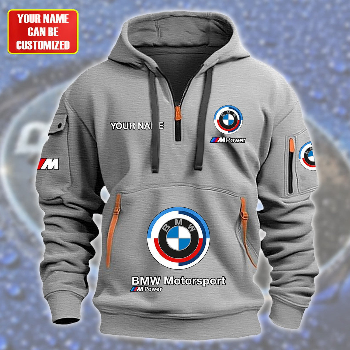 Personalized BW Zip-Hoodie Cotton Jacket P120405