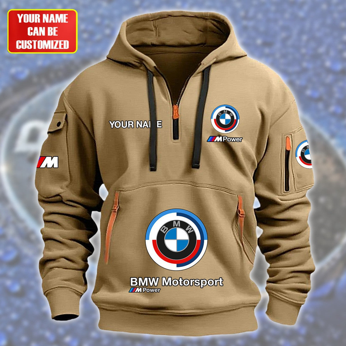 Personalized BW Zip-Hoodie Cotton Jacket P120405