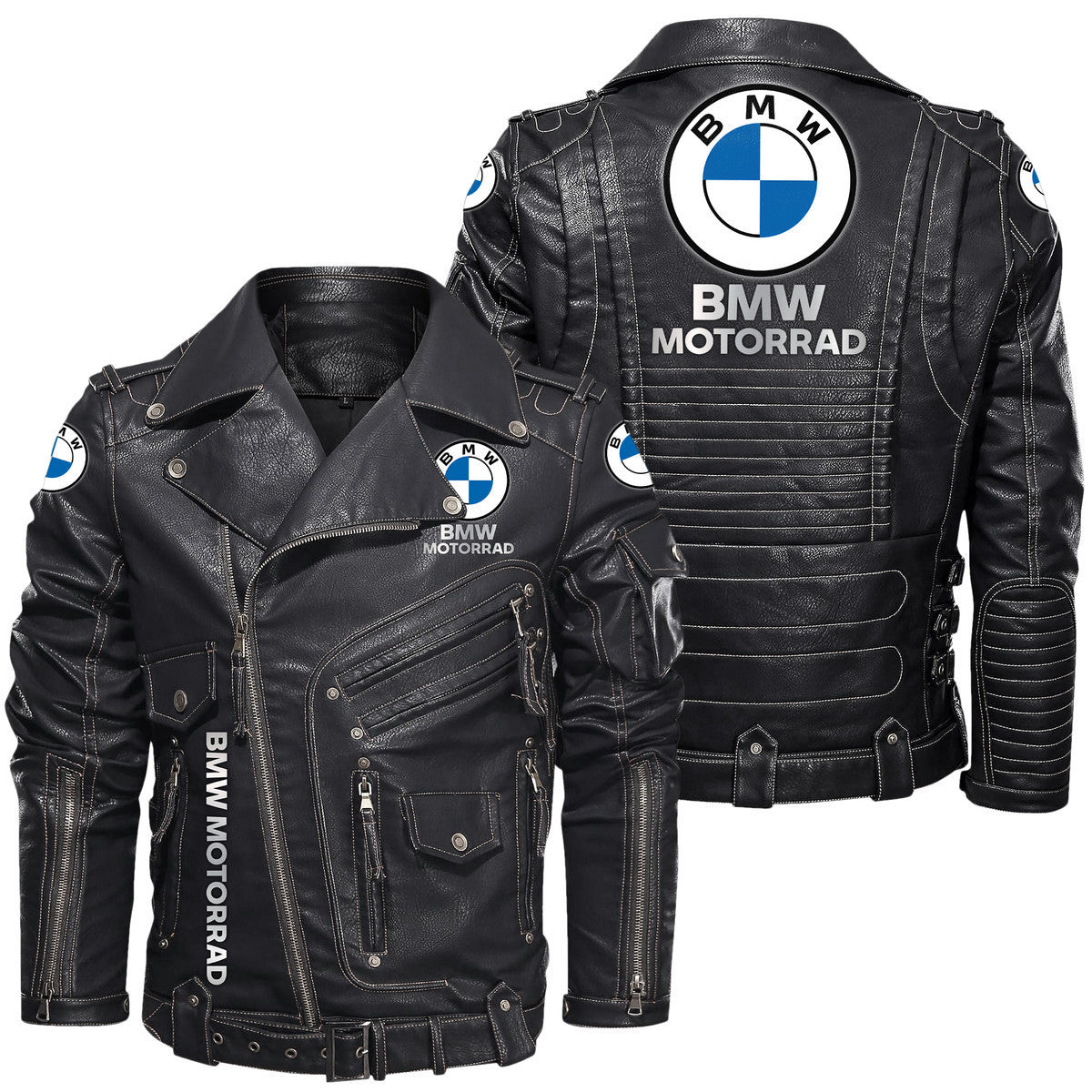 BW Motorrad Belt Solid Zipper Street Leather Jacket S230903