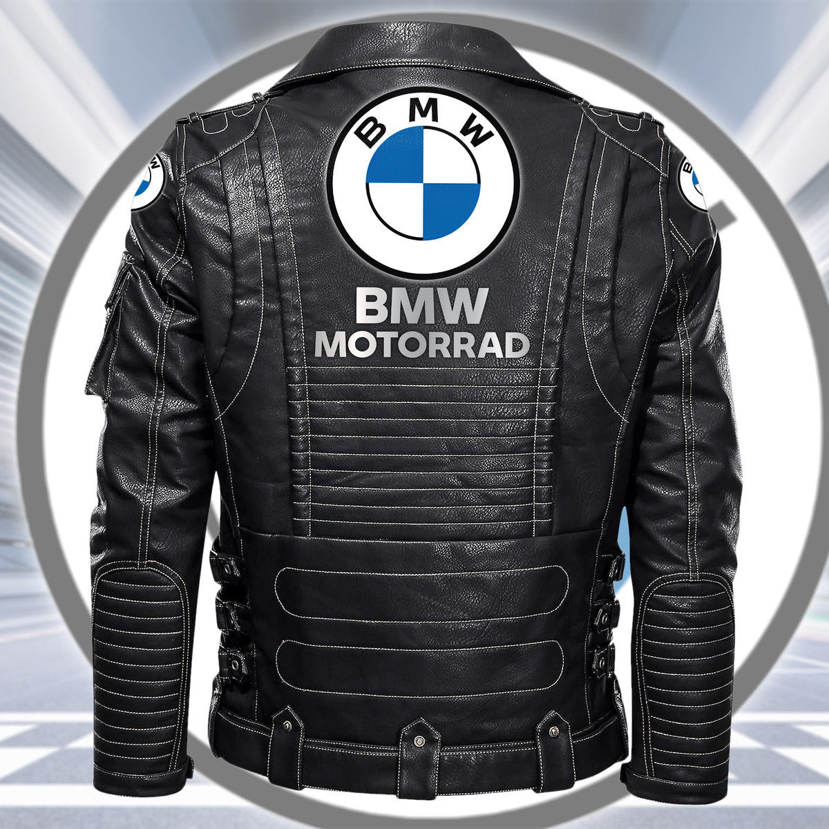 BW Motorrad Belt Solid Zipper Street Leather Jacket S230903