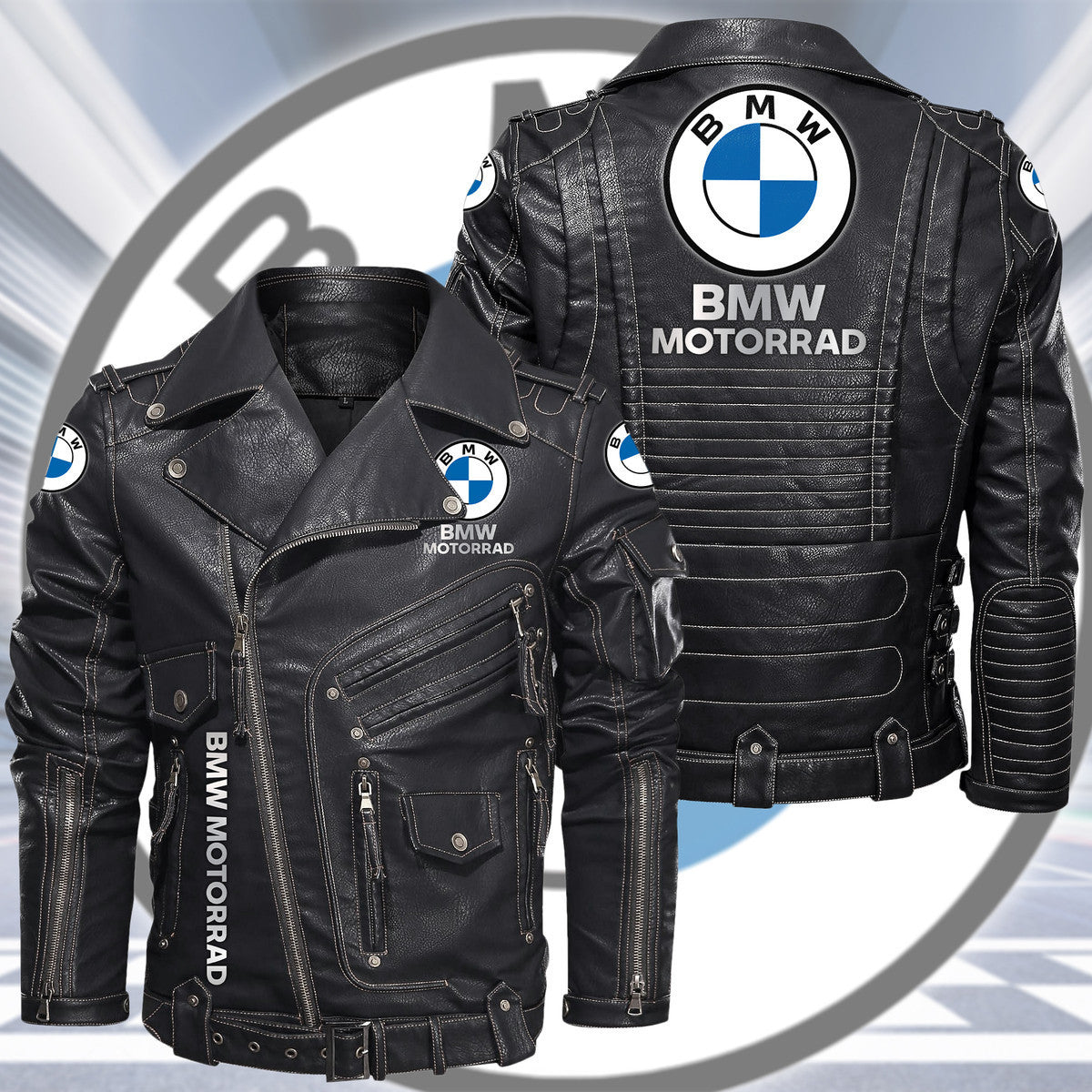 BW Motorrad Belt Solid Zipper Street Leather Jacket S230903