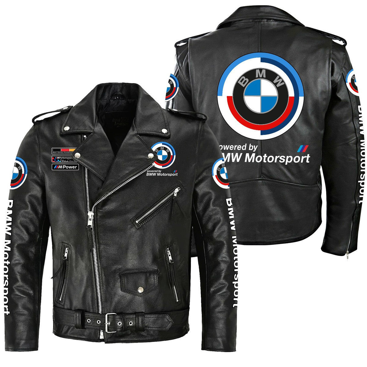 BW Motorsport Zipper Vintage Leather Jacket S230102