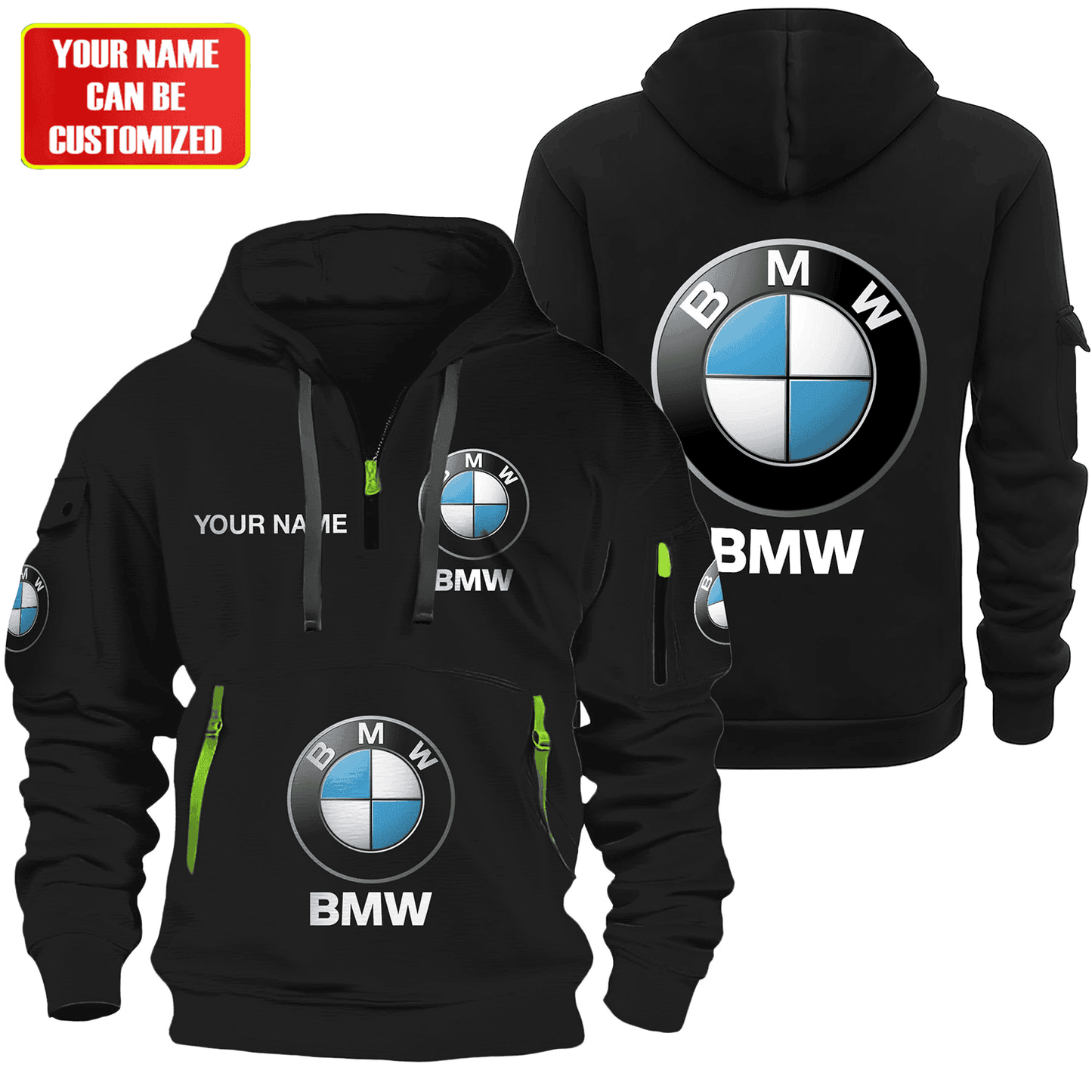 Personalized BW Zip-Hoodie Cotton Jacket S230511