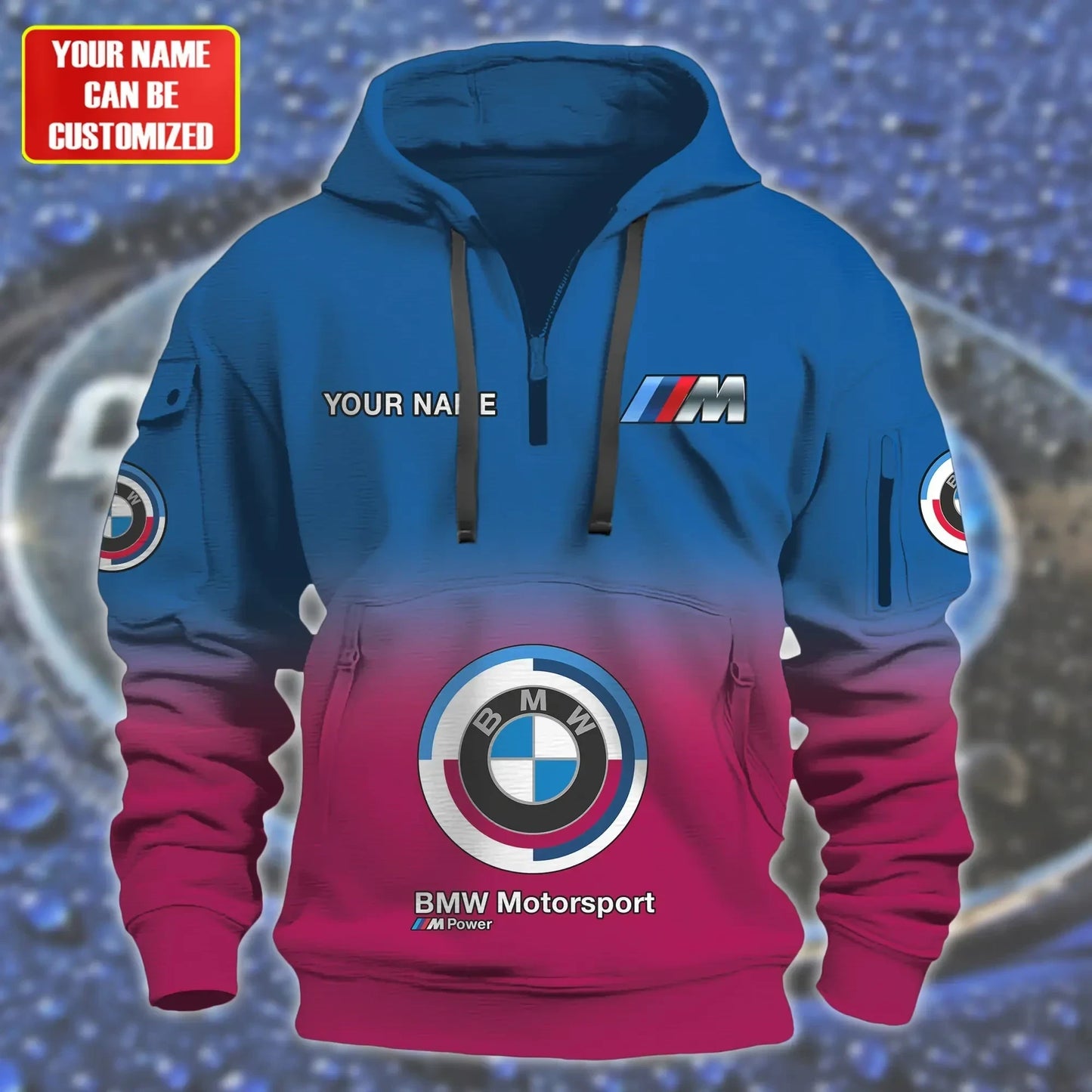 Personalized BW 3D Zip-Hoodie Cotton Jacket