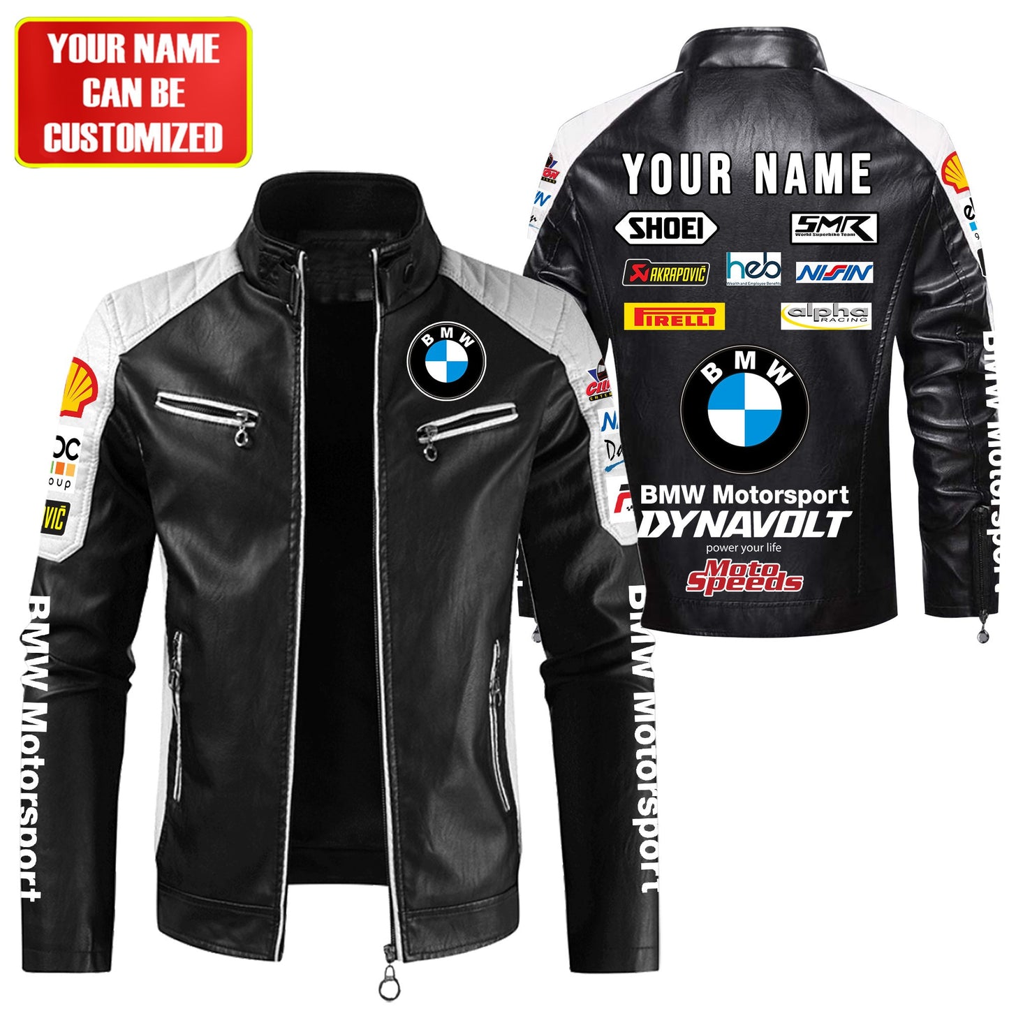 Personaziled BW2 New Leather Biker Jacket P270201