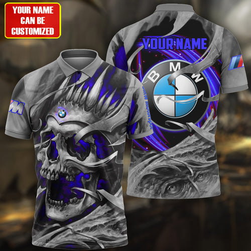 Personalized Blue Skull Bw All Over Printed Unisex Shirt Q310304