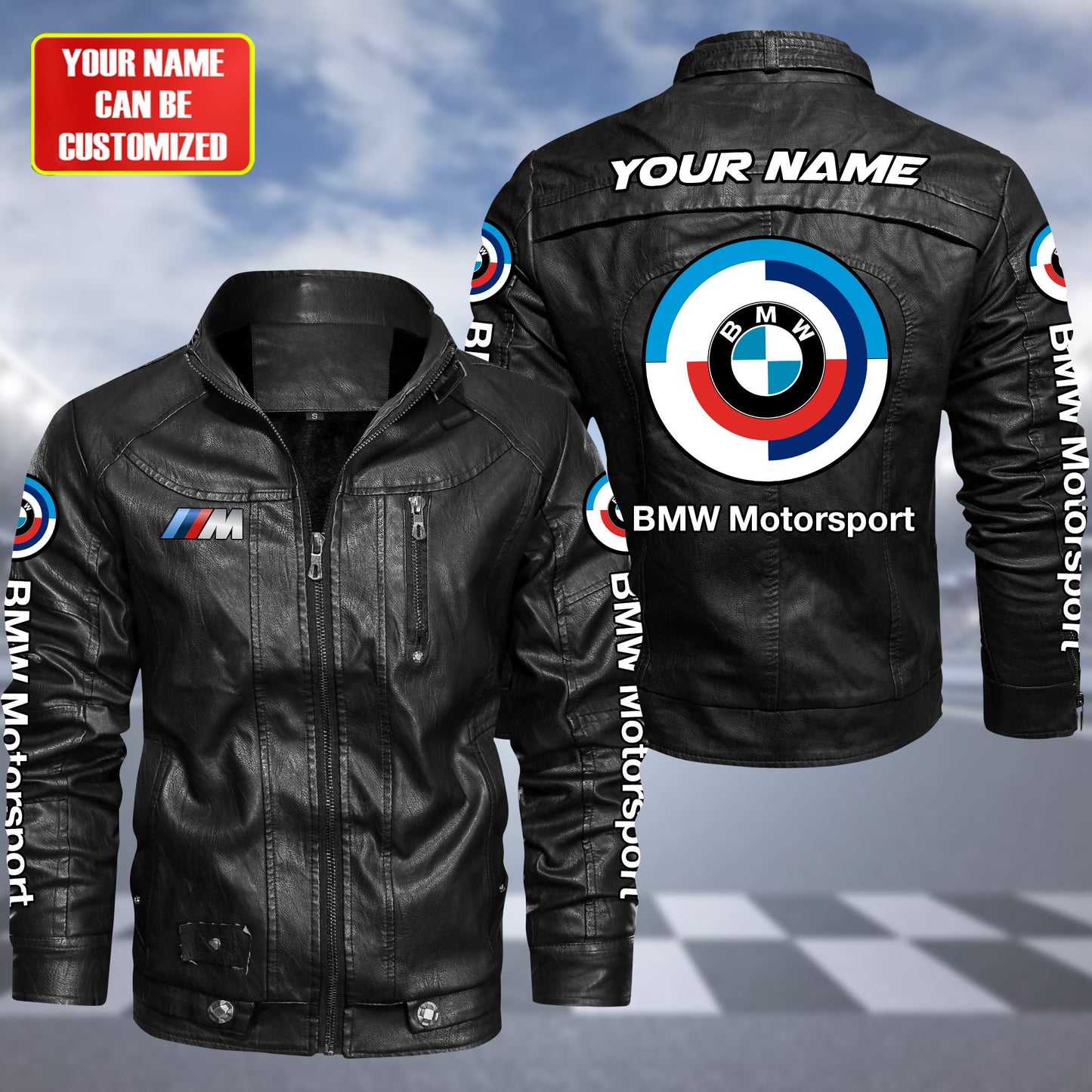 Personaziled BW Motorsport Vintage Leather Jacket P020801