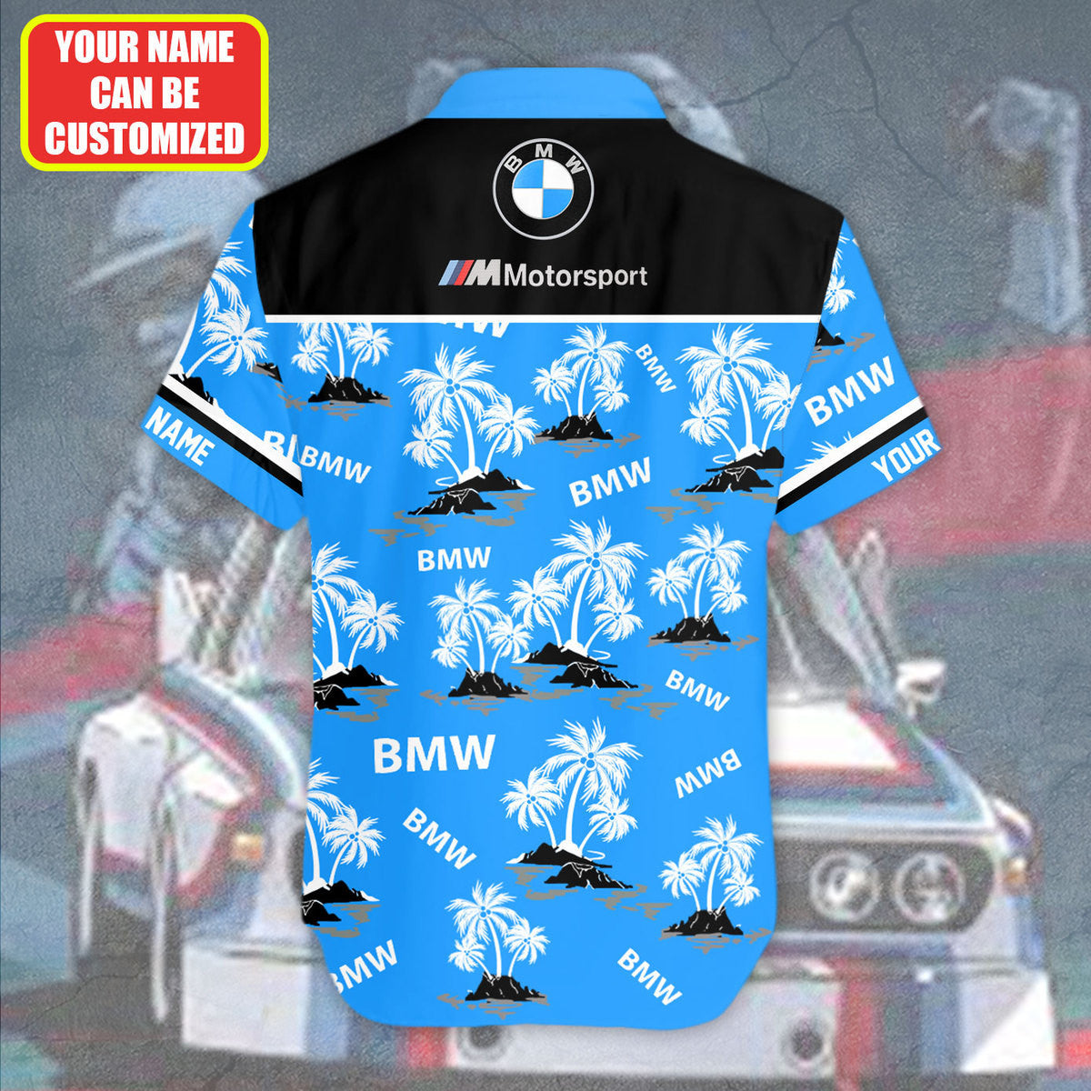 Personalized BW Motorsport Tropical Hawaii Shirt Beach Short P020805