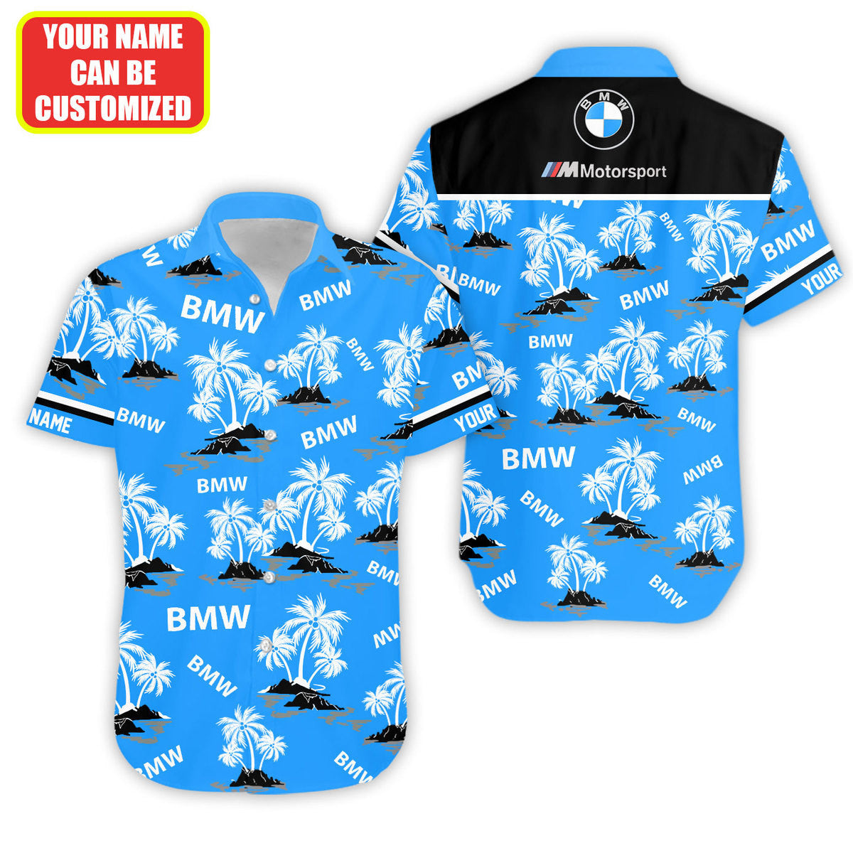 Personalized BW Motorsport Tropical Hawaii Shirt Beach Short P020805