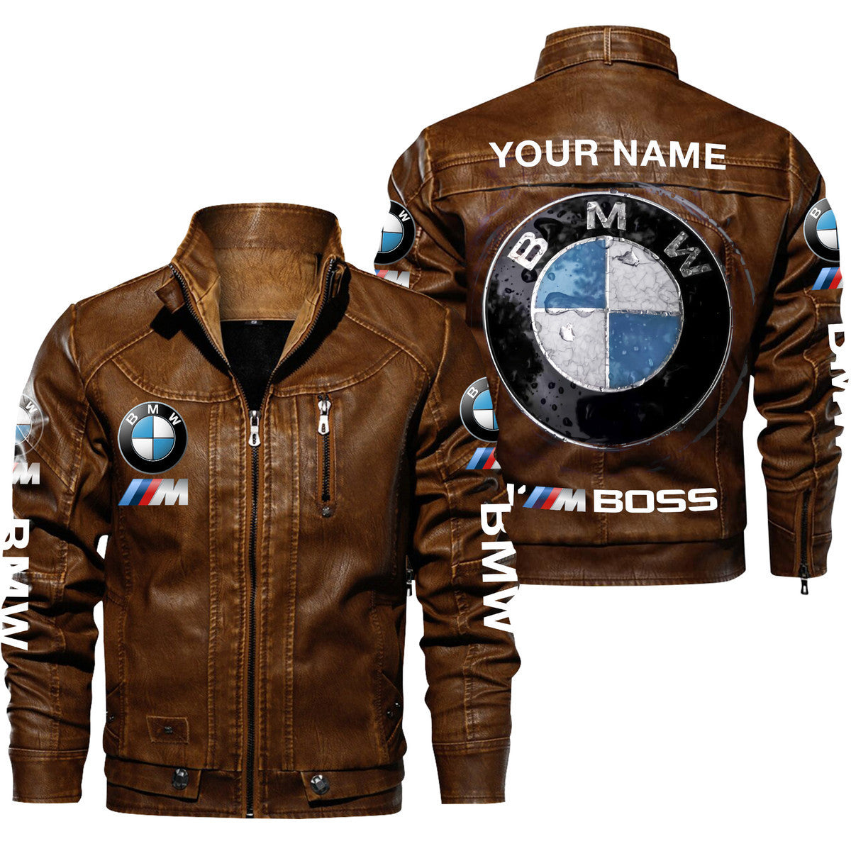 Personalized BW Boss Vintage Leather Jacket Q290804