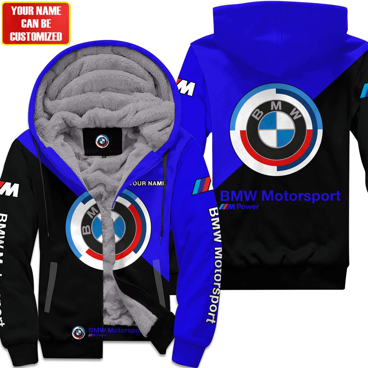 Personalized BW Fleece 3D All Over Printed Unisex Shirt Navy Version P220203