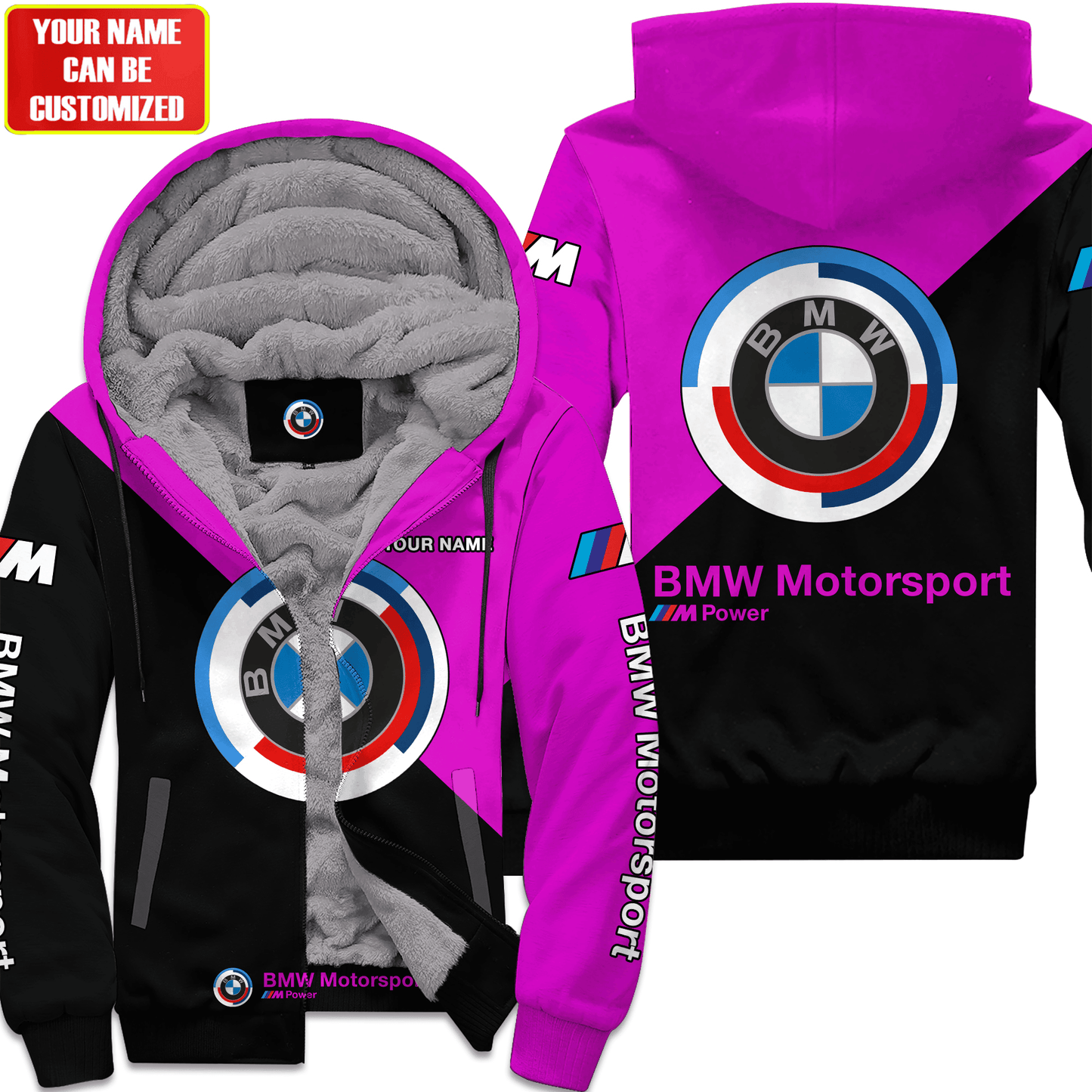 Personalized BW Fleece 3D All Over Printed Unisex Shirt Purple Version P220203