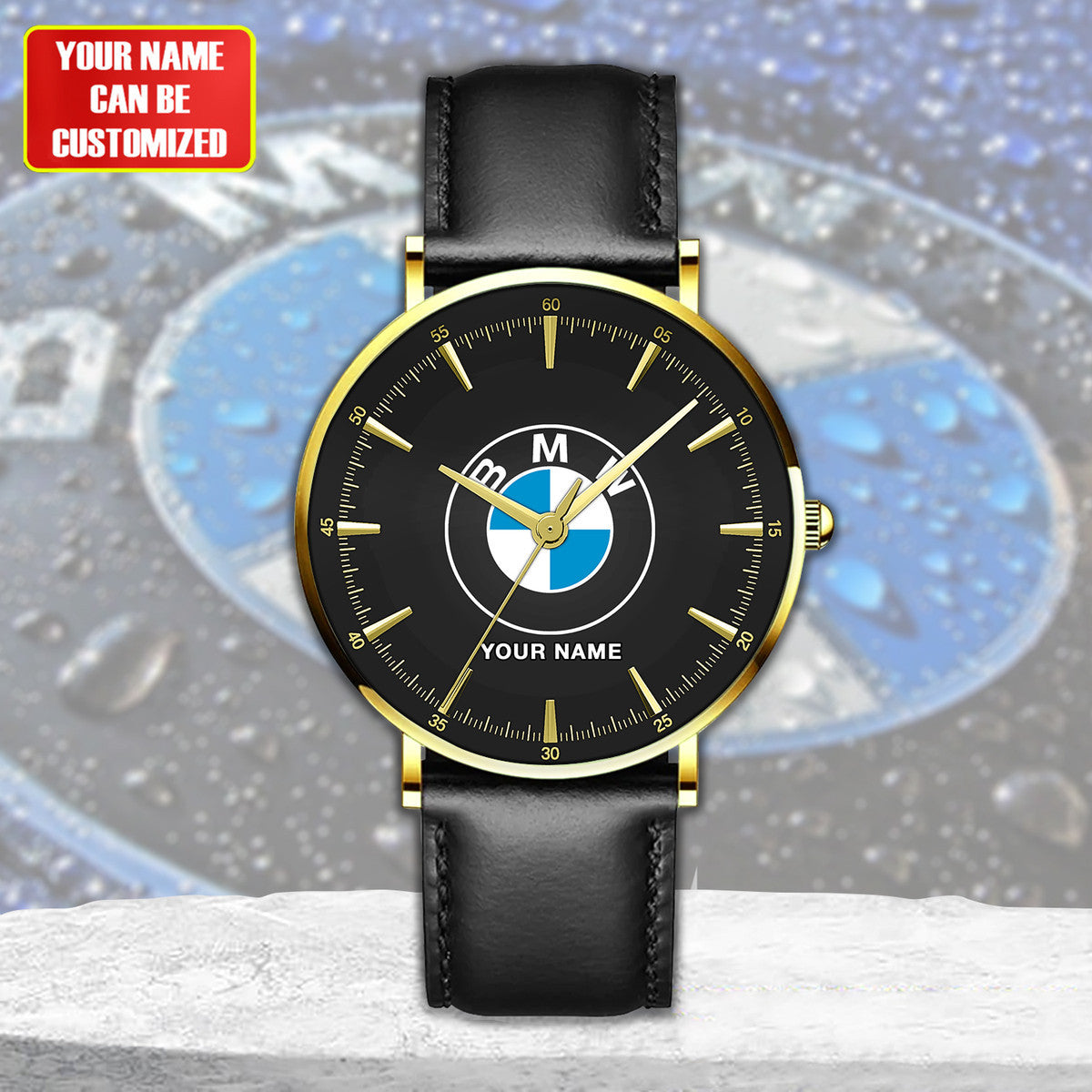 Personalized BW Quartz Leather Watch P290210