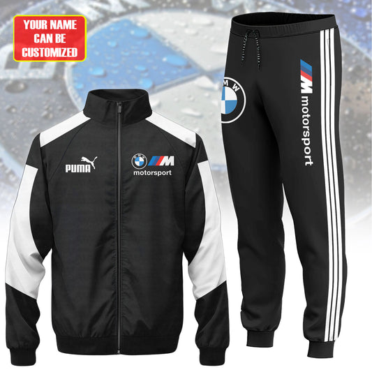 Personalized BW Motorsport V2 Zipper Stand Collar Jacket & Sweatpants Set