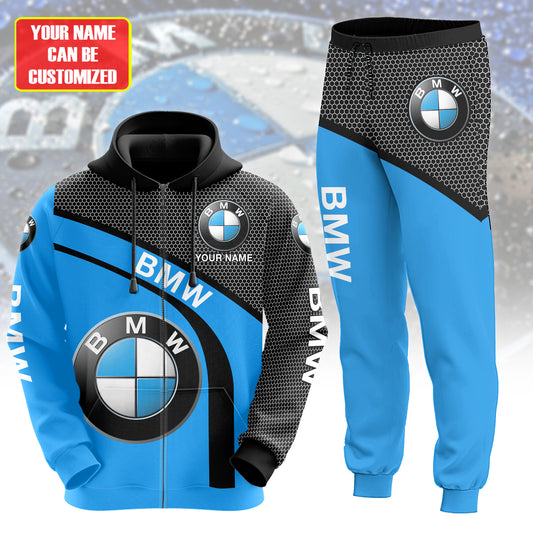 Personalized BW 3D All over Printed Hoodie and Sweatpants set