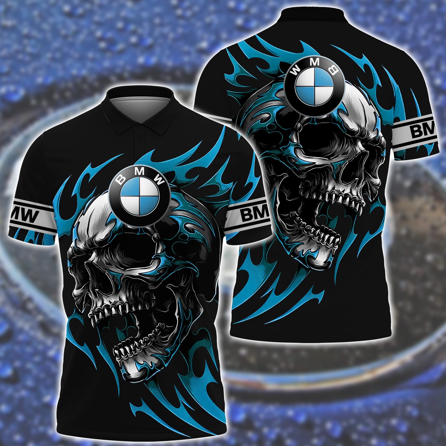 Bw Skull All Over Printed Unisex Shirt P040301