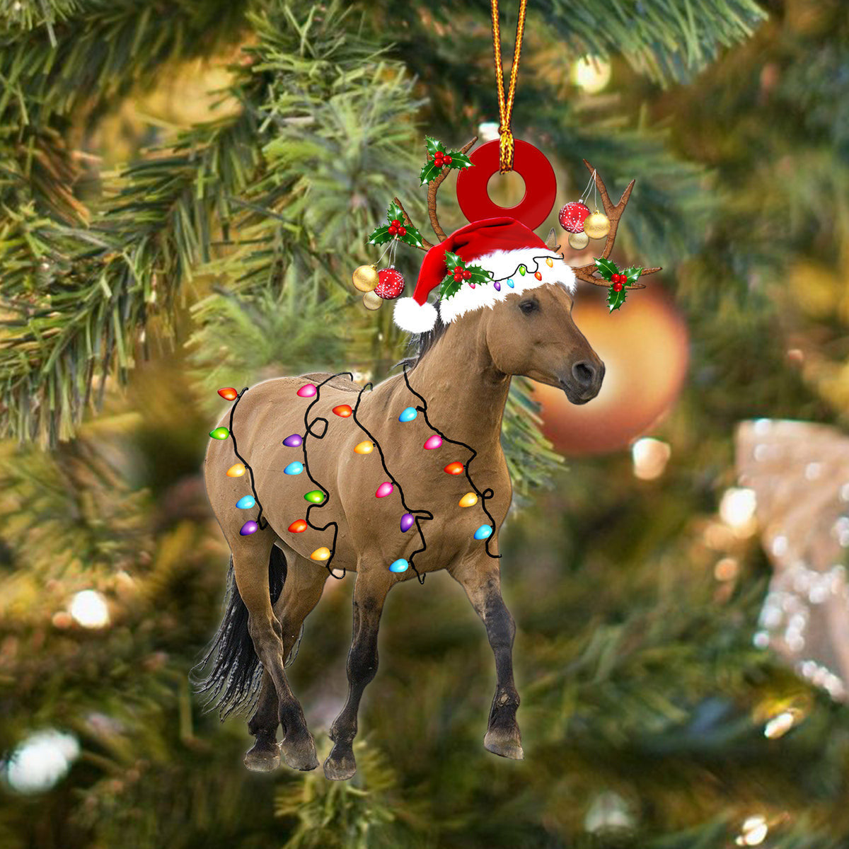 Dun Horse Christmas Funny Ornament Q131008