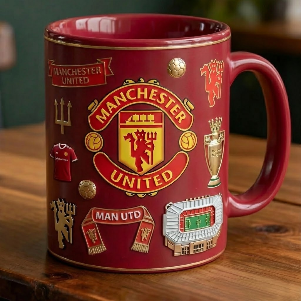 M.U FC Accent Mug , Cream Mug Gifts , Holiday Gifts