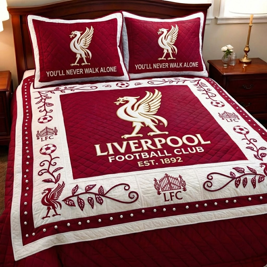 LVP Est.1892 Emboidery Pattern Quilt Bedding Set