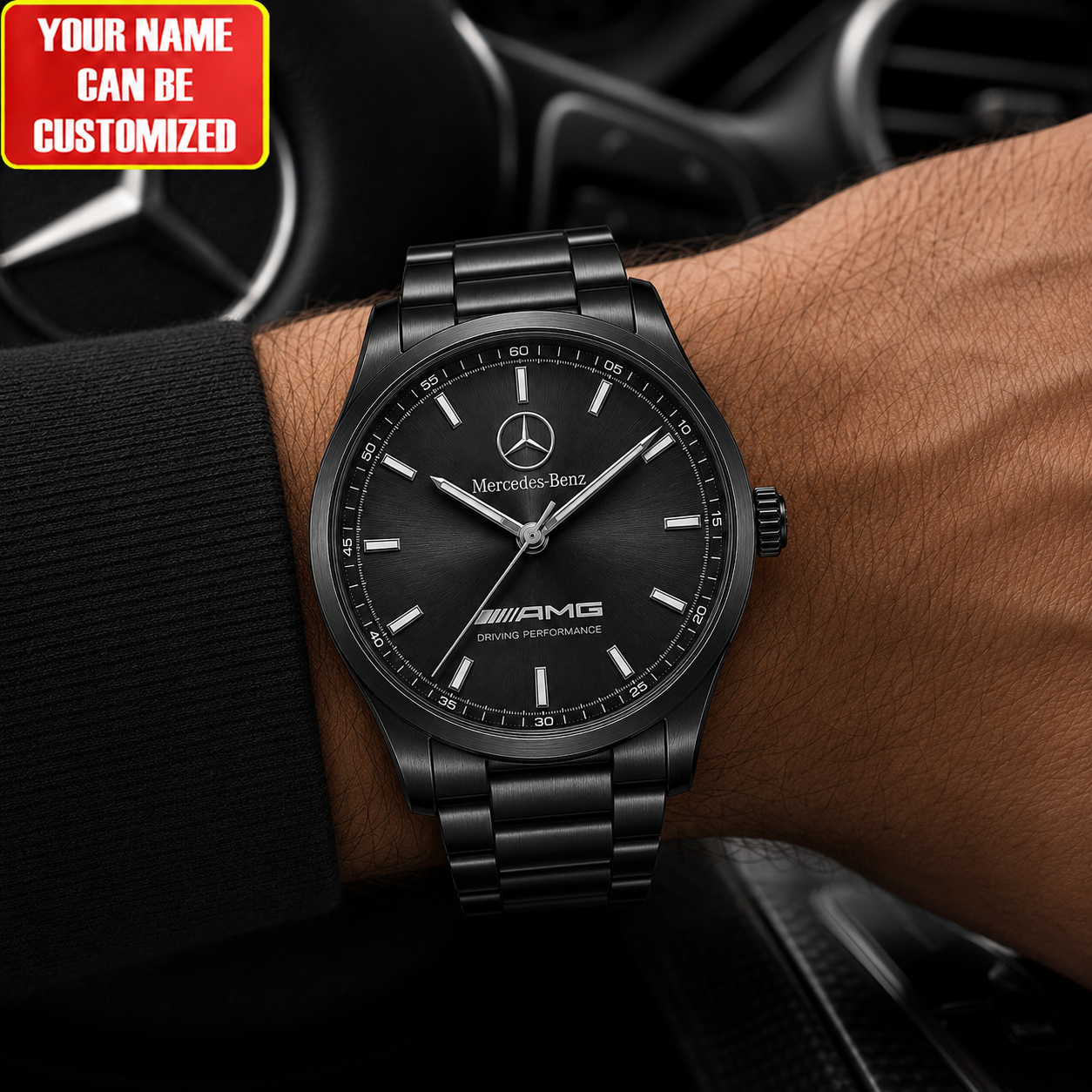 Personalized Merc Amg Stainless Steel Quartz Watch
