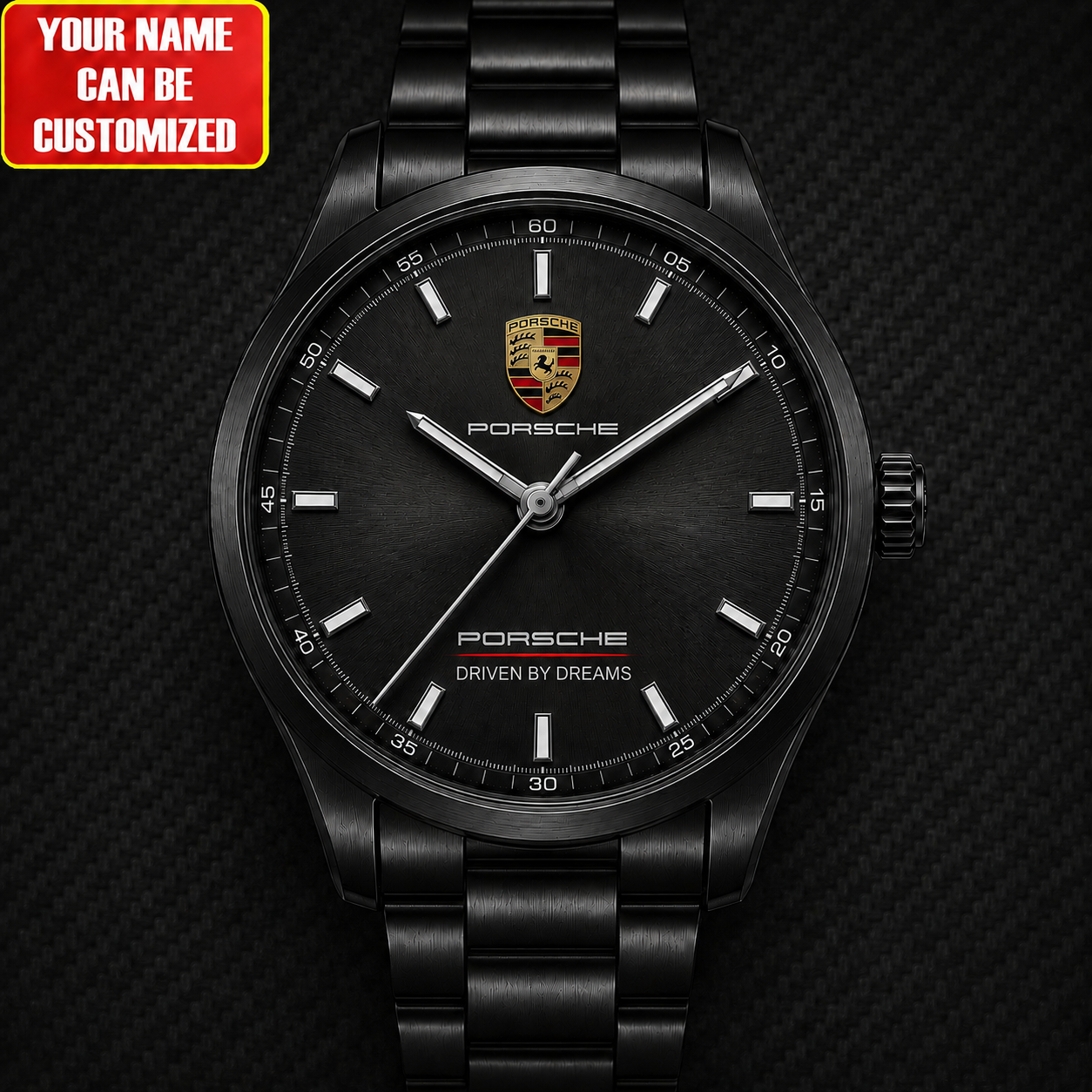 Personalized Pors Driven Dial Steel Watch