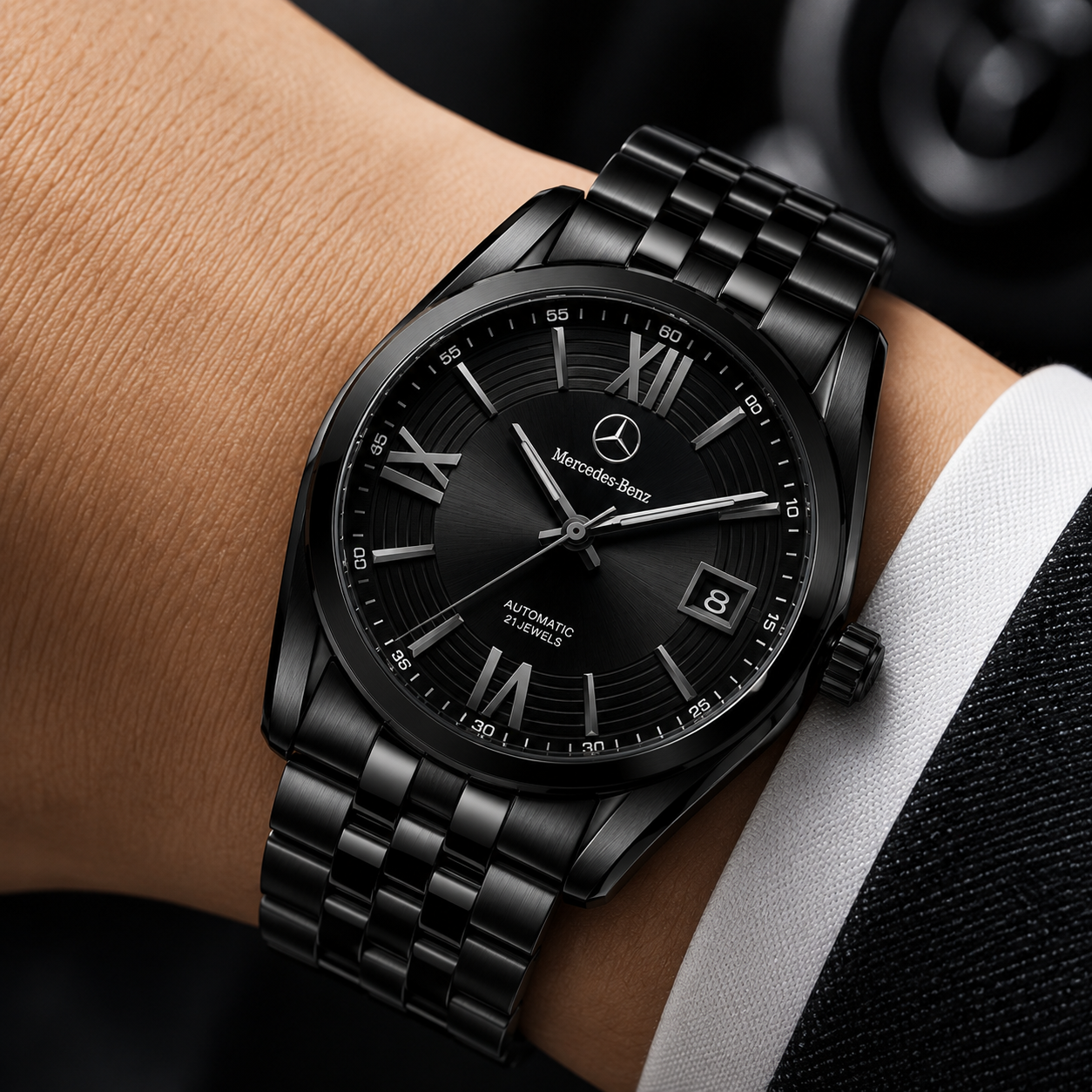 Peronalized Merc 21 Jewels Luxury Alloy Quartz Watch