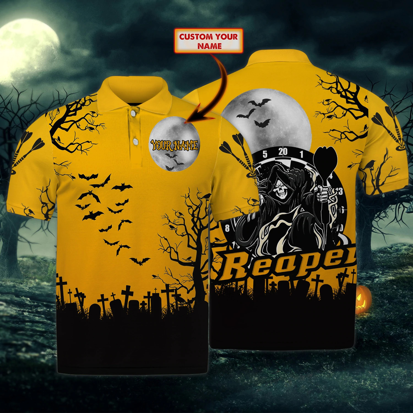 Personalized Name Darts Halloween All Over Printed Unisex Shirt P100314