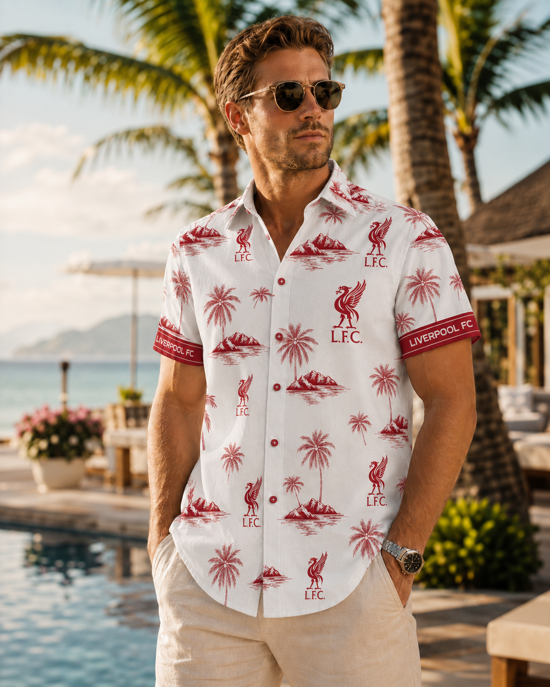 Lvp Luxury Floral Hawaii Shirt Beach Short