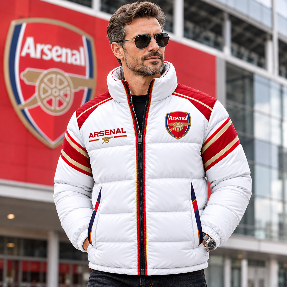 Ars The Gunners Puffer Thermal Stand Collar Jacket