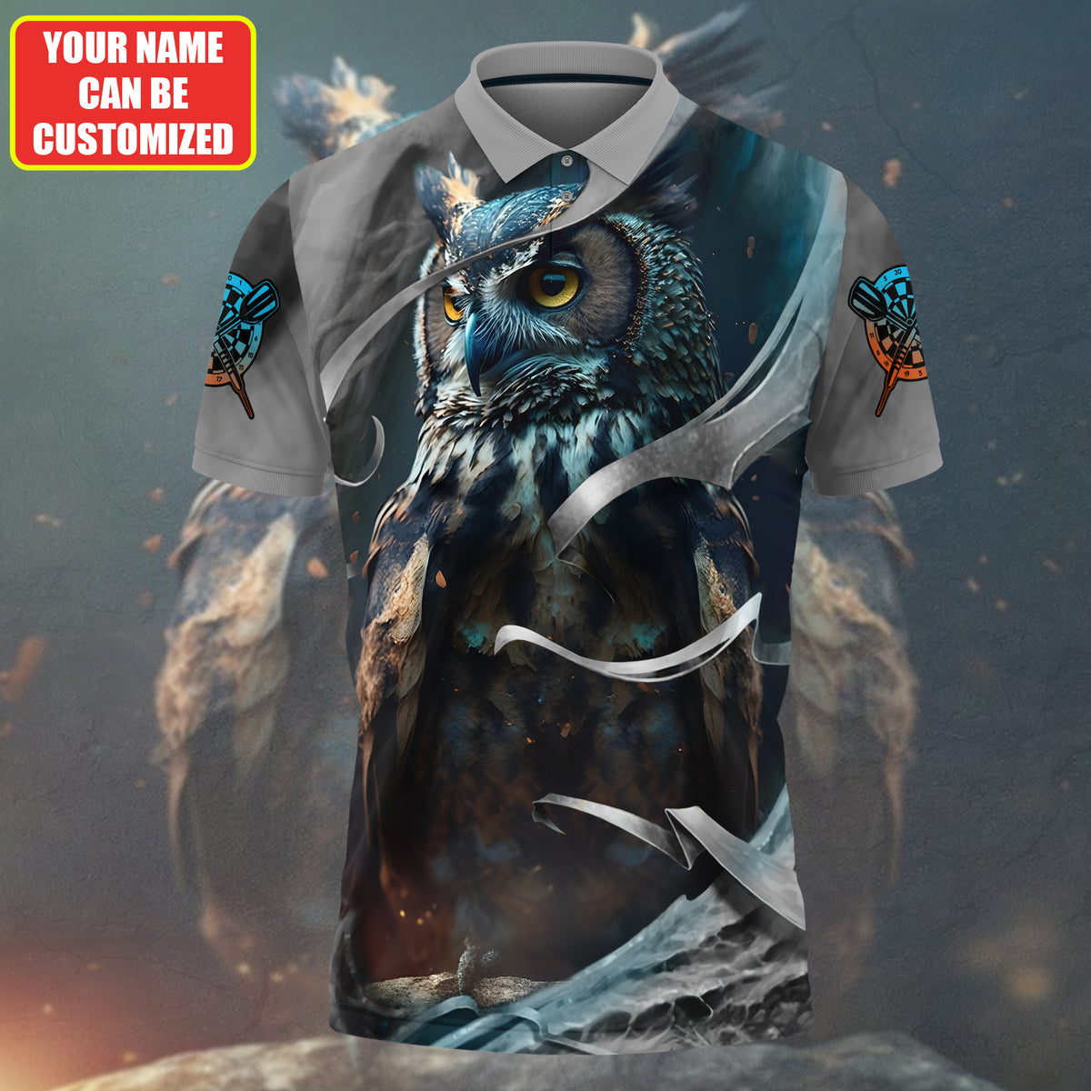 Dartboard Night Owl Personalized Name 3D Shirt For Darts Player S130701